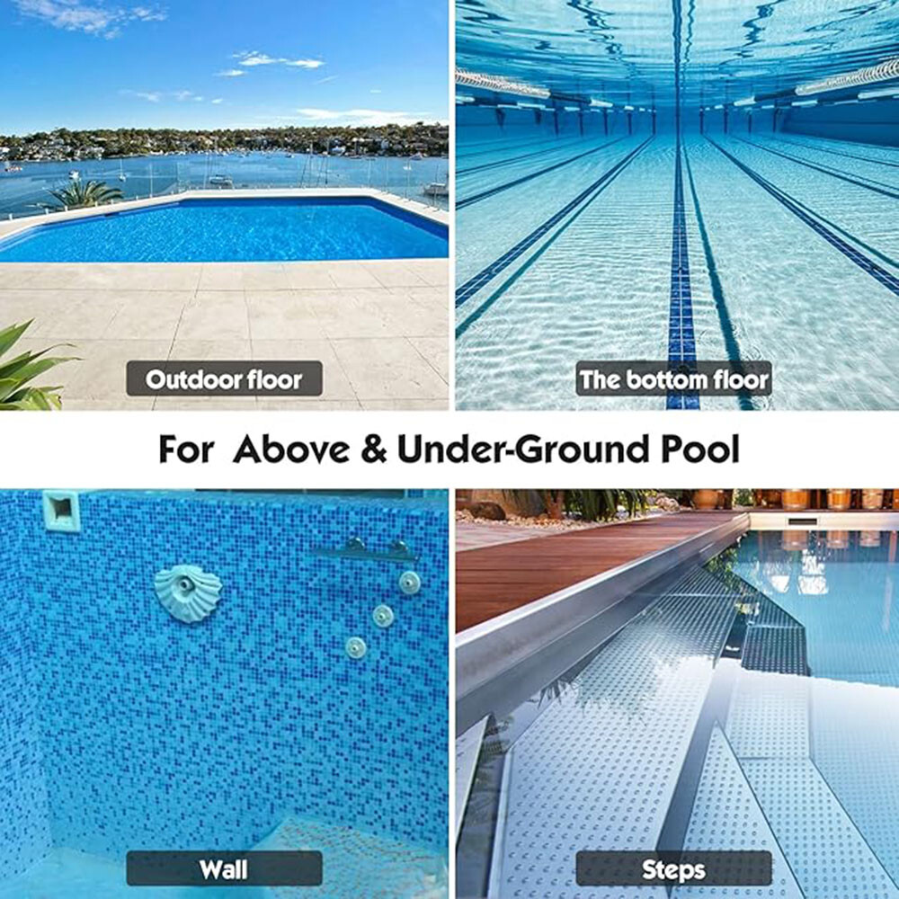 18&Prime; Multi-Surface Pool Brush – Cleans Corners, Steps, Walls – Durable & Strong