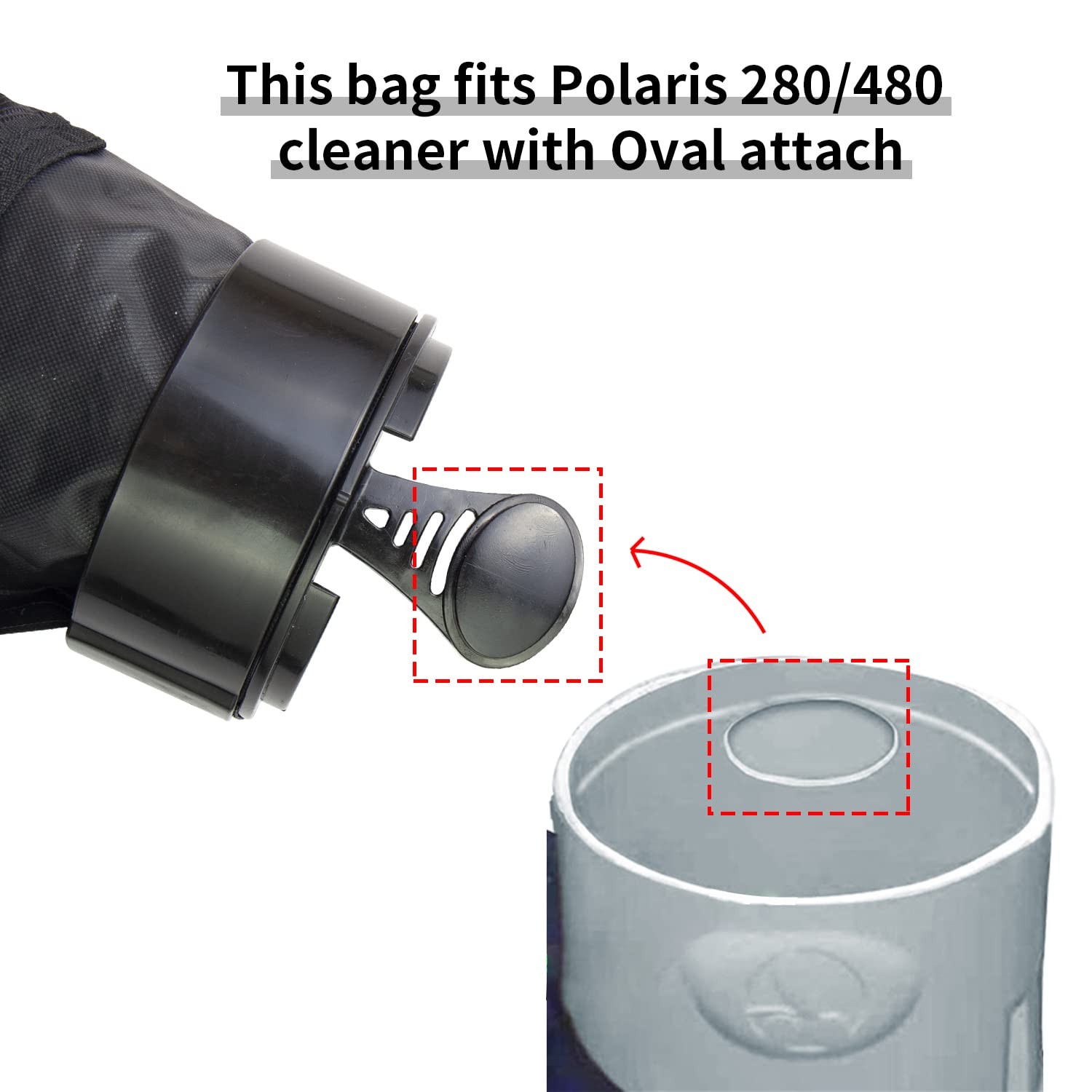 Nylon Mesh Pool Cleaner Bags with Zipper Replacement for Polaris 280 & 480 2