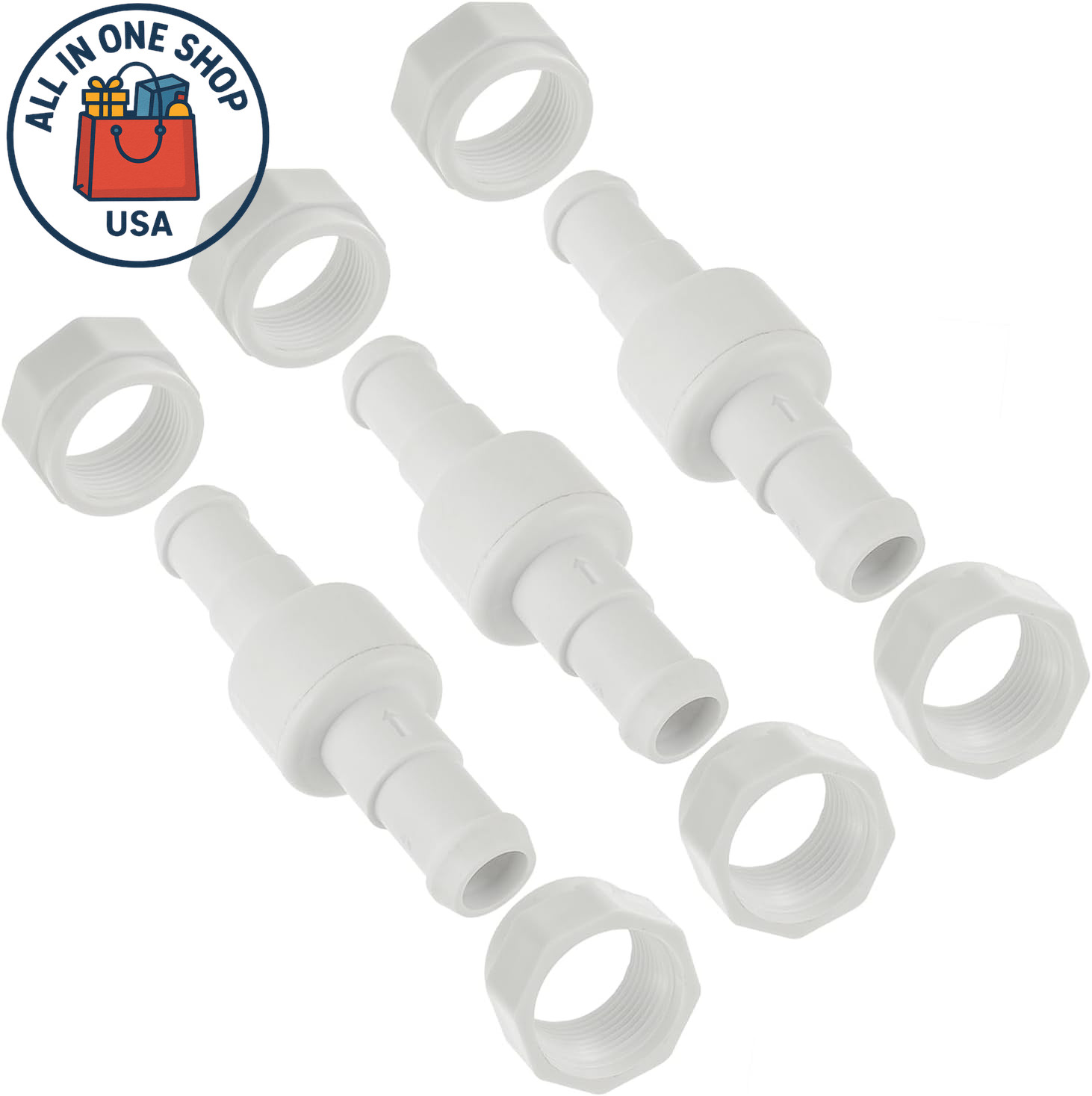 Pool Cleaner D20 Swivel & D15 Hose Nut Replacement Kit for 180 280 380 3-Pack