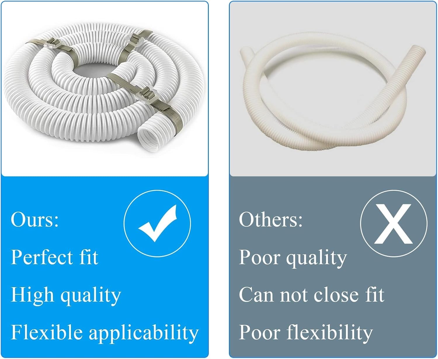9-100-3102 Cuffless Feed Hose 6-Ft Replacement for Polaris Pool Cleaner Parts…