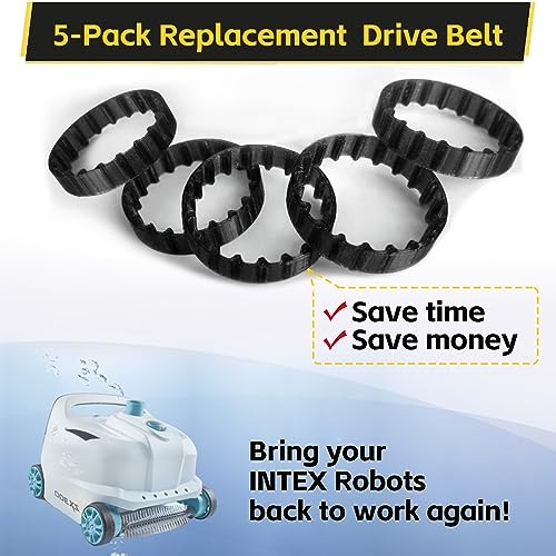 5 Pcs Replacement Belts for INTEX ZX300 Automatic Pool Cleaner Robot Belt Kit is