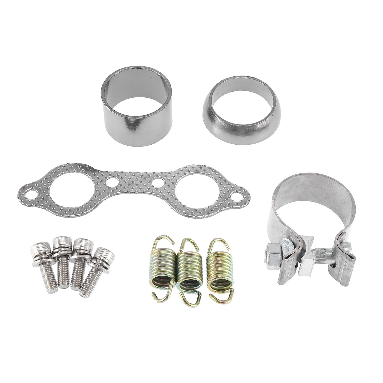 ATV Exhaust Manifold Gasket and Spring – Copper Tone, Silver Tone, Titanium Tone