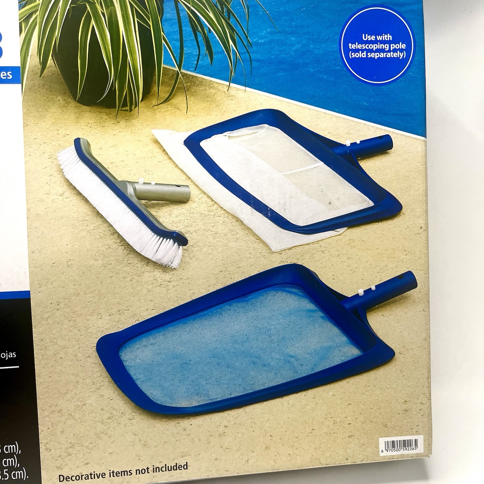 Pool Maintenance Kit *BRAND NEW* Wall Brush Leaf Skimmer Leaf Rake Set Mainstays