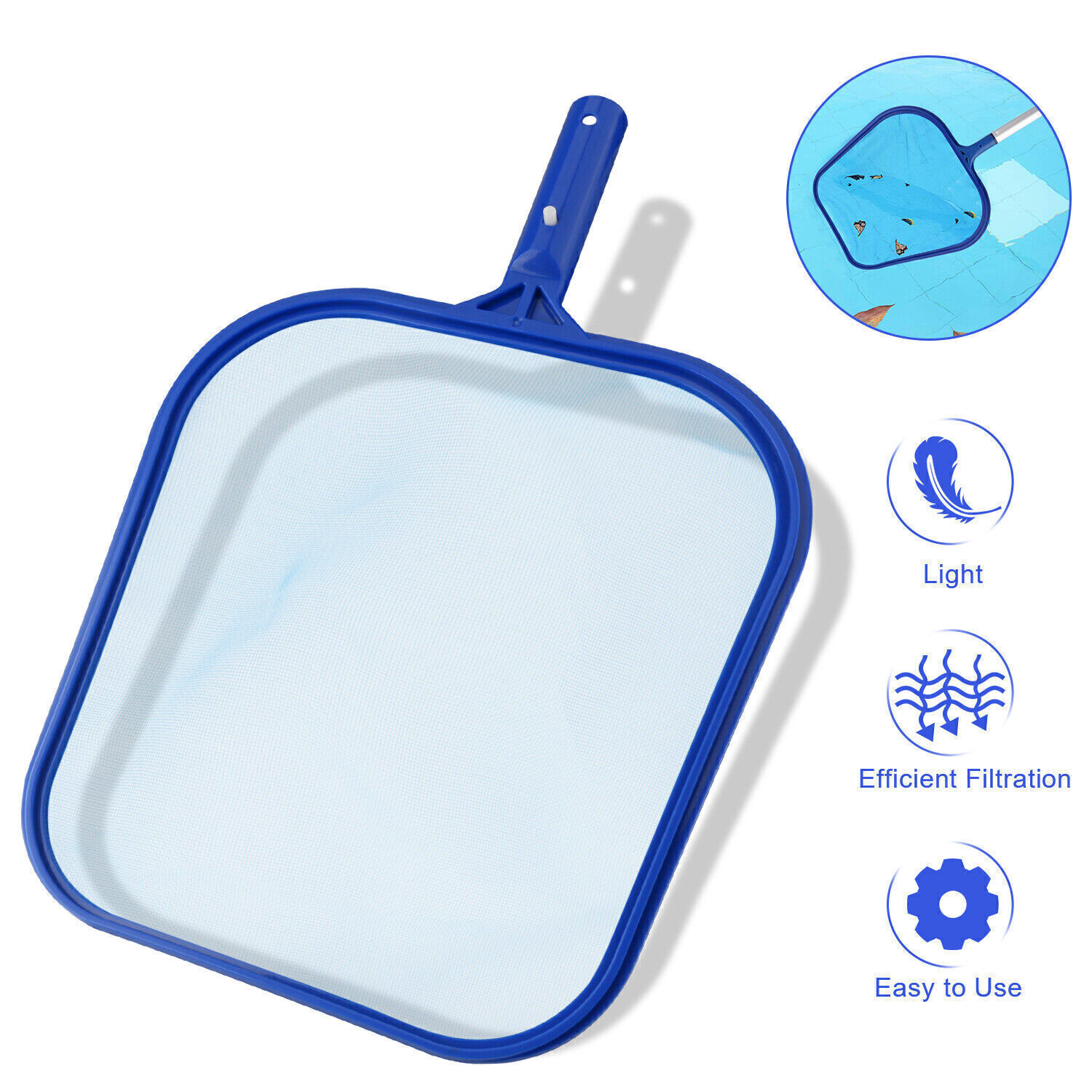 12&Prime; Swimming Pool Leaf Skimmer Net, Clean Pool, Spa, Pond, Remove Leaves,Debris