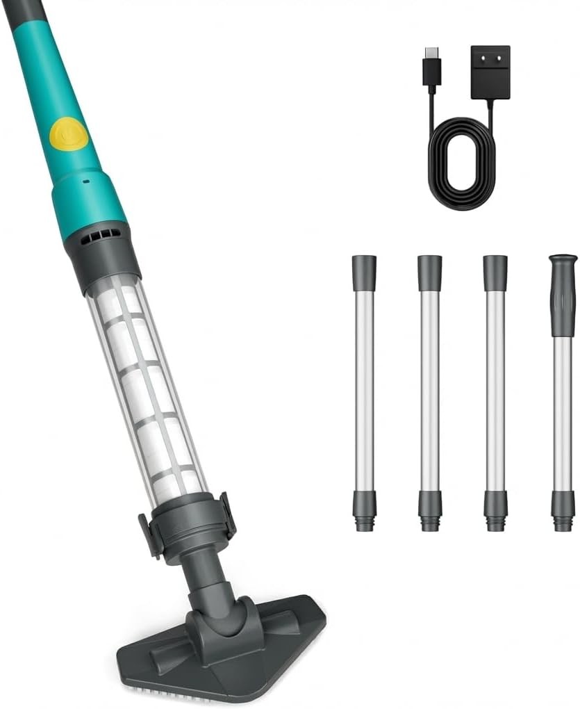MUTAOMWY Cordless Pool Vacuum Above Ground Inground 60Min Suction