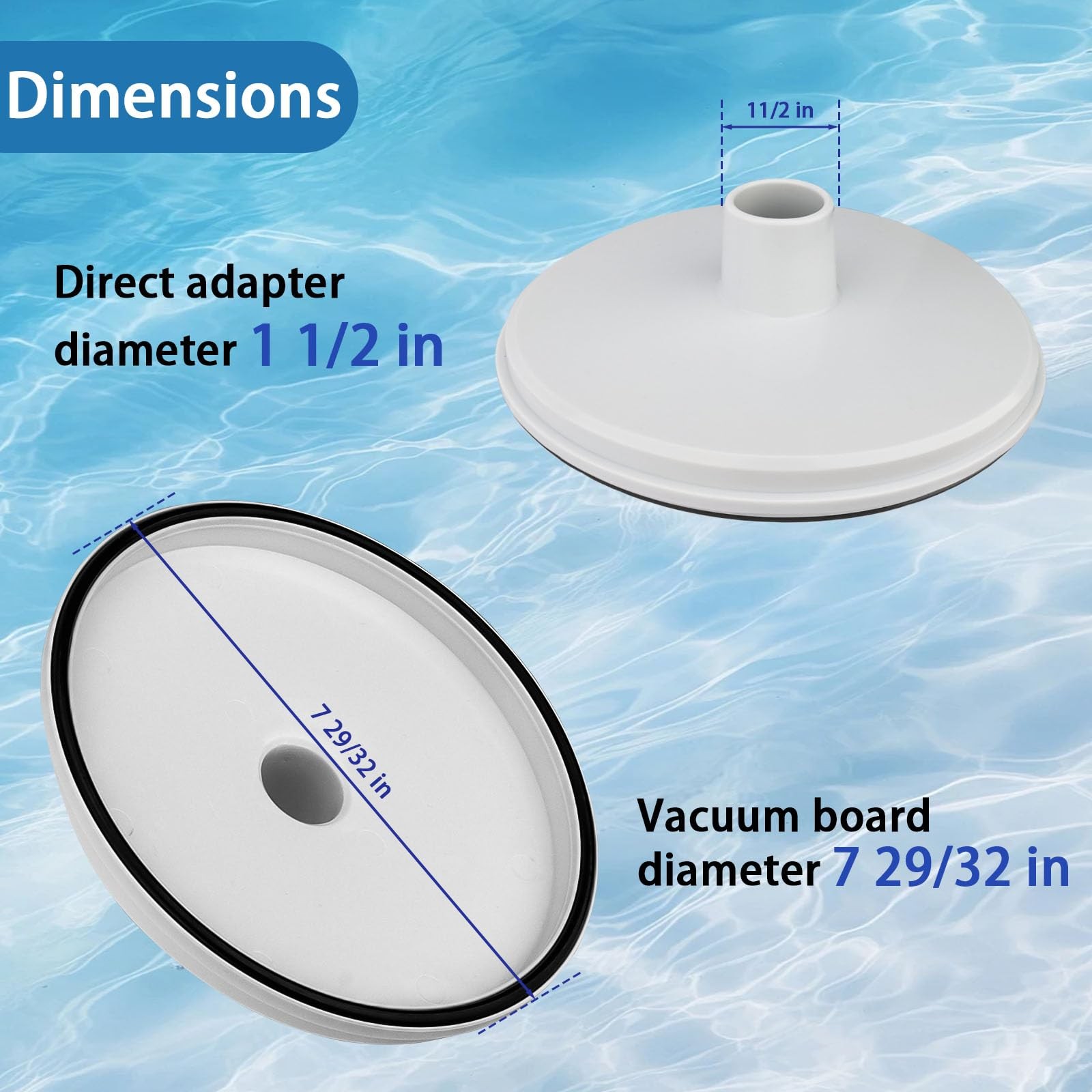 Pool Skimmer Vacuum Plate Adapter for Hayward SP1082, SP1084, SP1085, SP1075