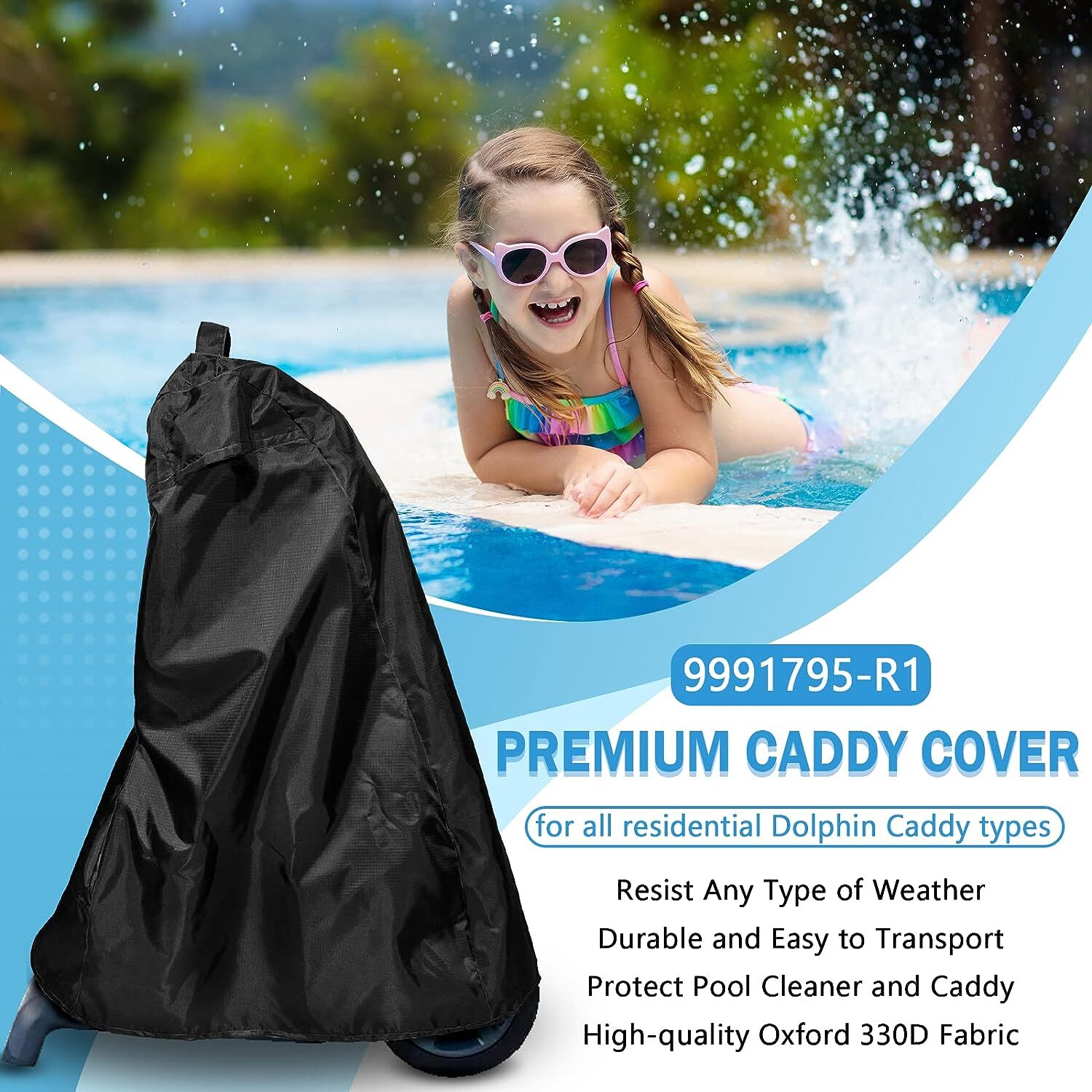 Swimming Pool Cleaner Premium Caddy Cover for Dolphin Caddy 9991795-R1