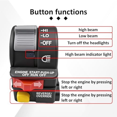 Left Handlebar Switch Assembly Replacement for Polaris Magnum, Sportsman,