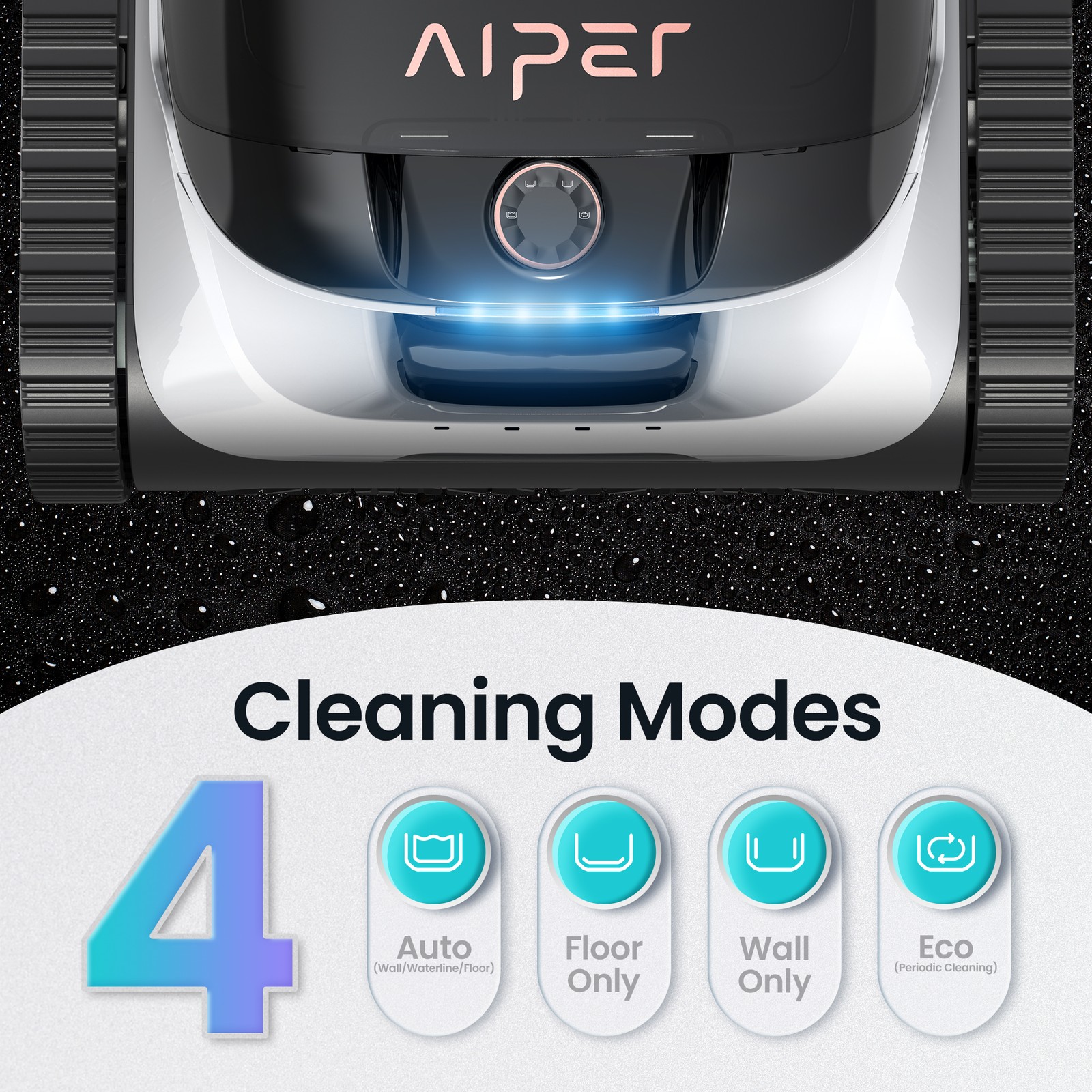 Renewed Cordless Pool Cleaner Robotic Automatic AIPER Scuba N1,IPX8