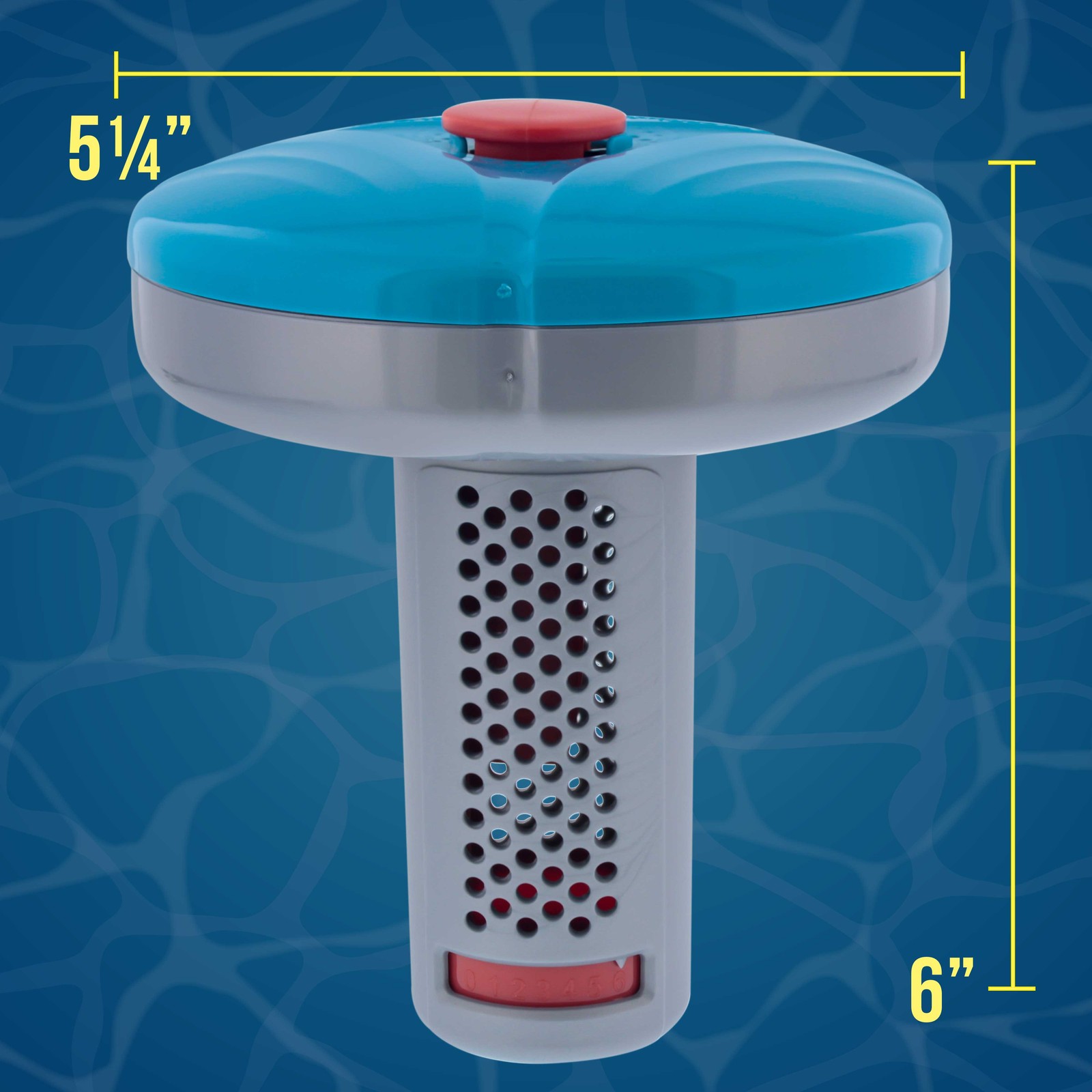 Floating Spa, Hot Tub, Pool Chlorine & Bromine Chemical Dispenser, 6 Settings