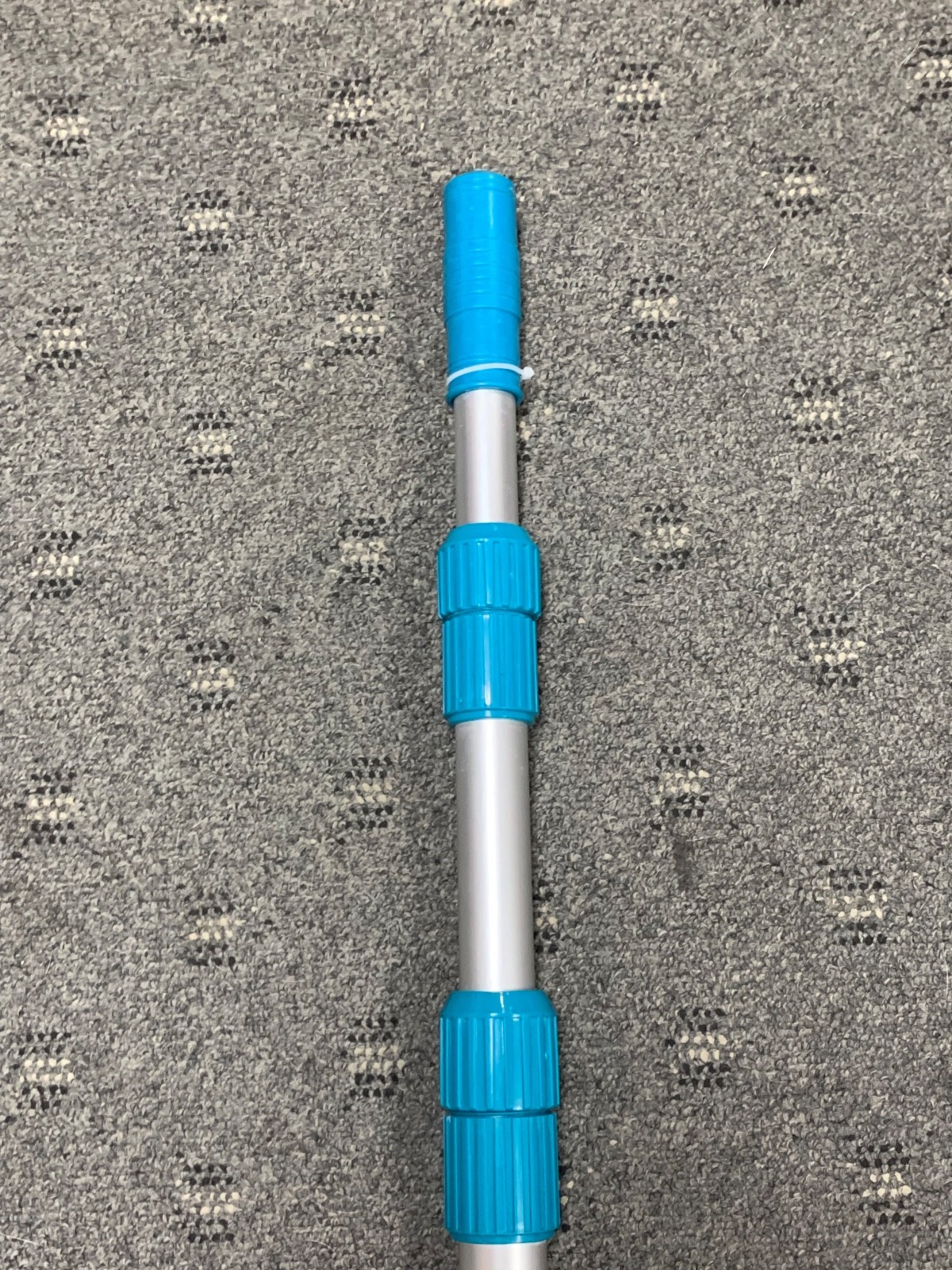 14 ft Aluminum Telescopic Pool Pole in Silver & Teal Extendable Twist