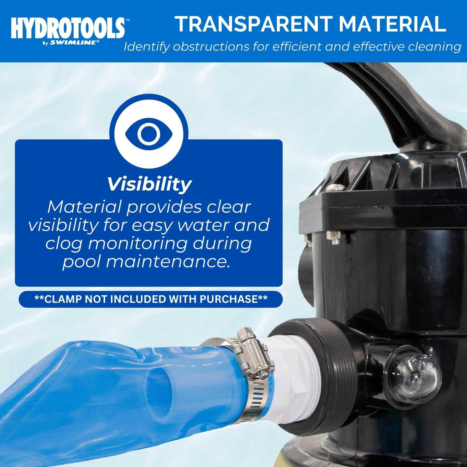 SWIMLINE HYDROTOOLS 8703 Economy Kink-Free PVC 25&prime; x 1.5&Prime;, Classic Blue