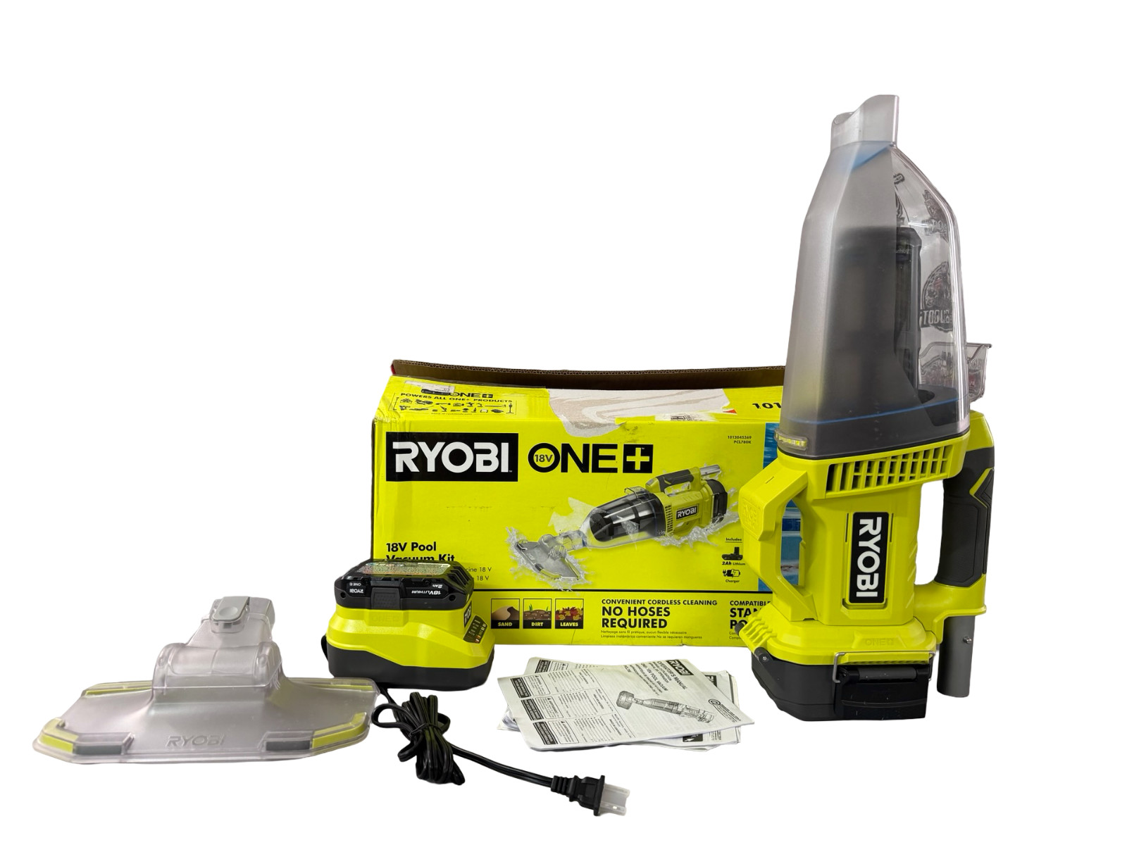 Ryobi 18 Volt Cordless Handheld Pool Vacuum Cleaner Kit PCL780K M57