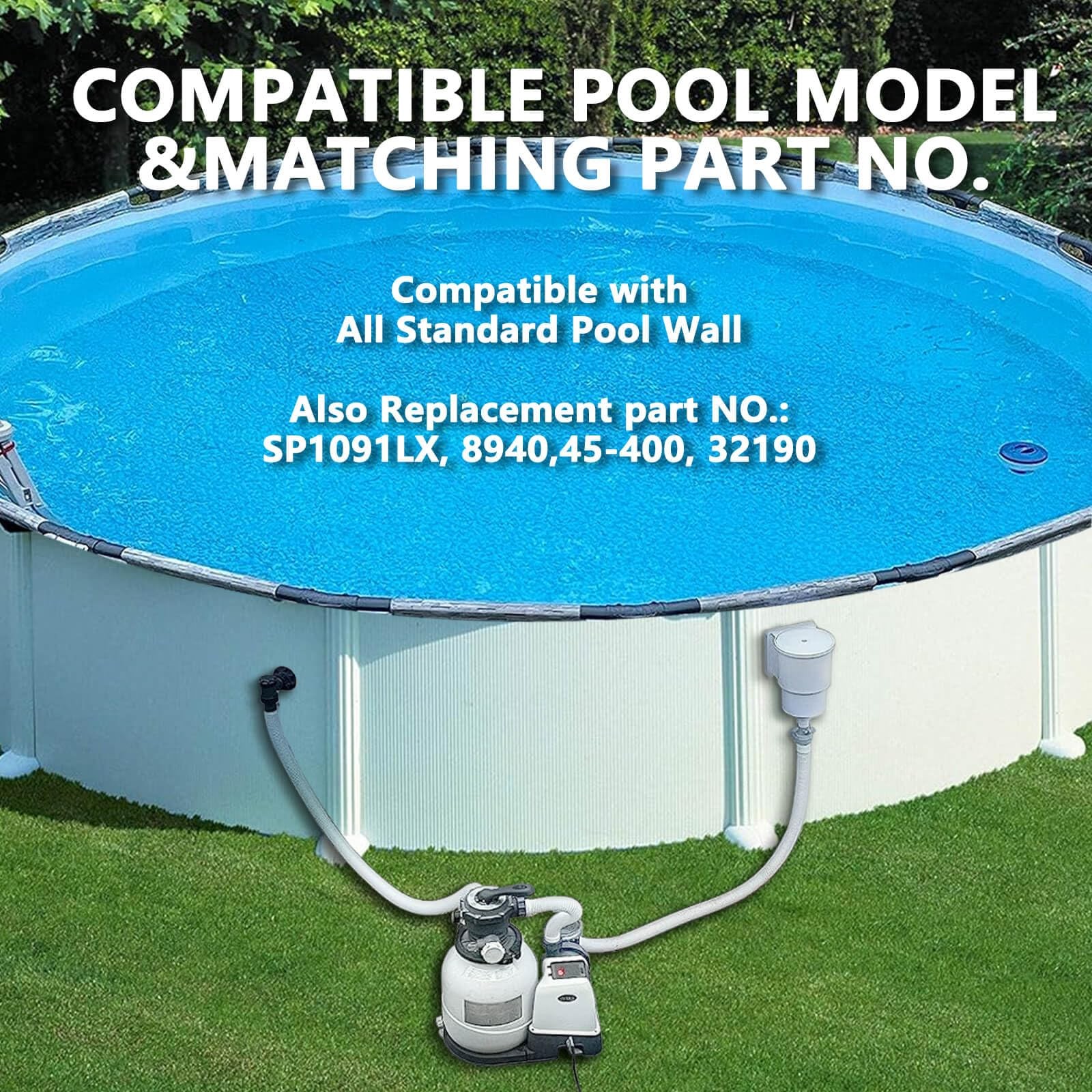 Above Ground Pool Skimmer, ABS Standard Thru-Wall Skimmer with Accessory Kit,…