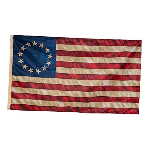 Historical Betsy Ross Flag 3×5 foot | Heavy Duty Heritage Tea Stained