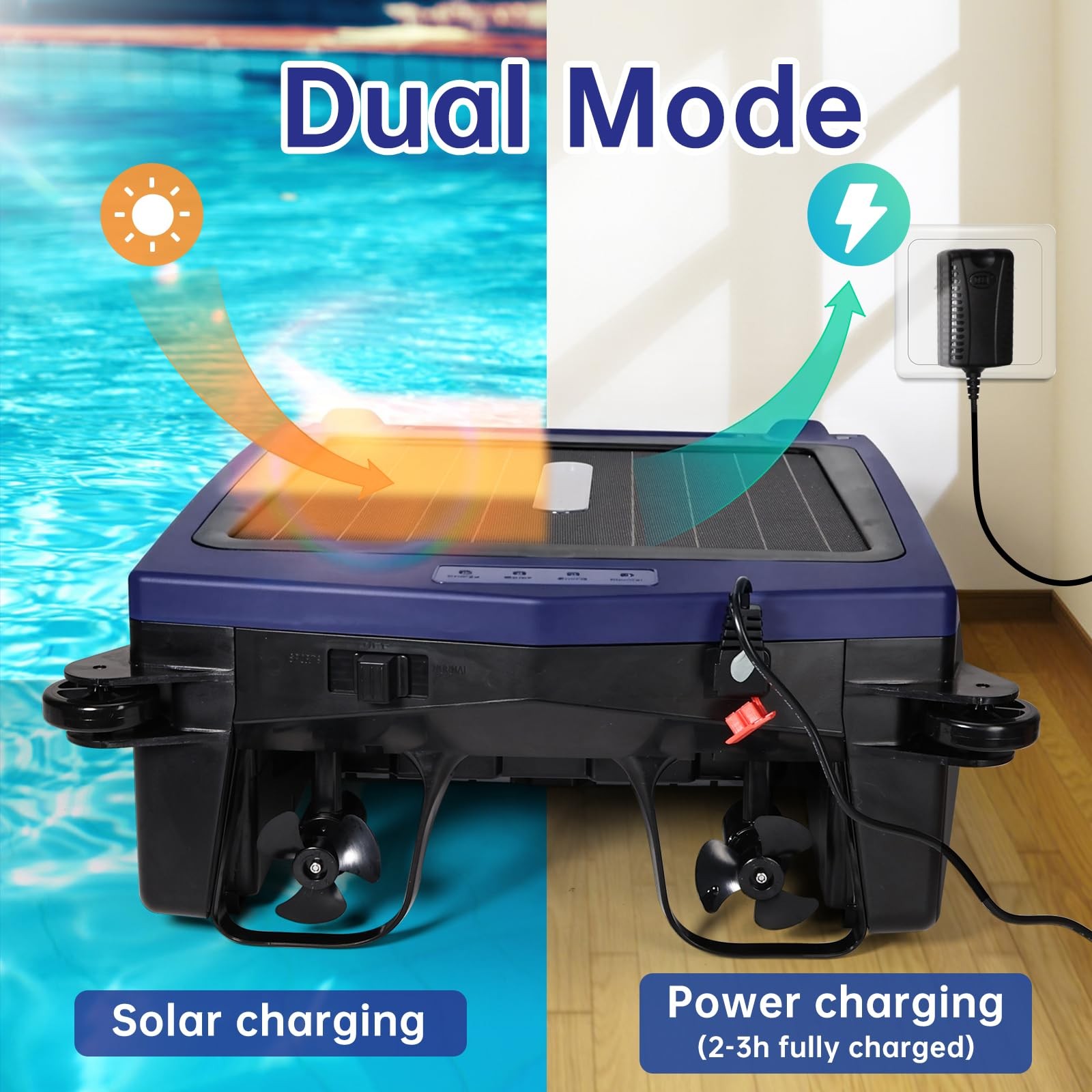 2026 New Model Solar Pool Skimmer Robot, APP Control, Pool Surface Cleaner Ro…