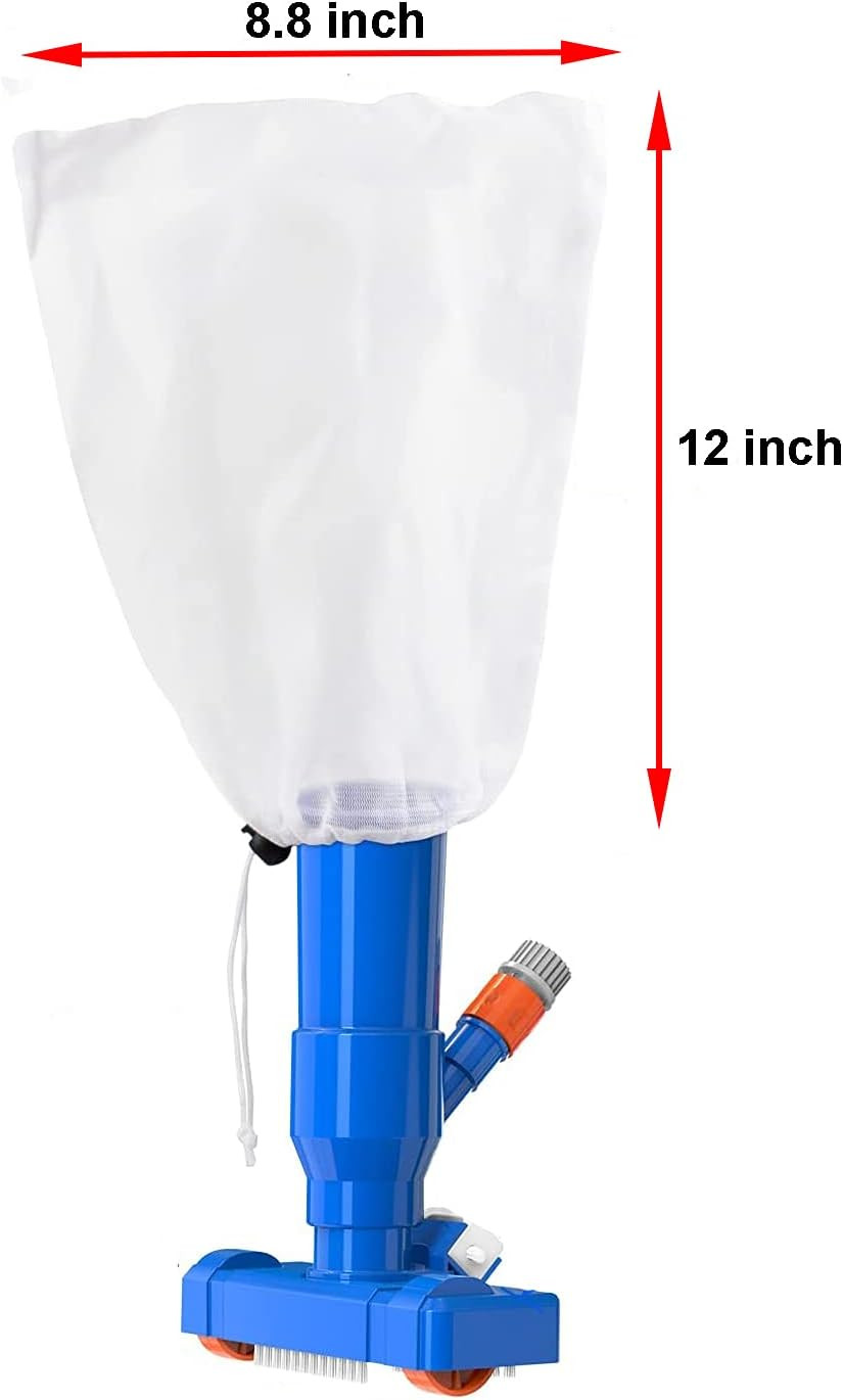 Replacement Fine Mesh Bag for Pool Spa Jet Vacuum Cleaner, 14.5 X 7.5 Inches