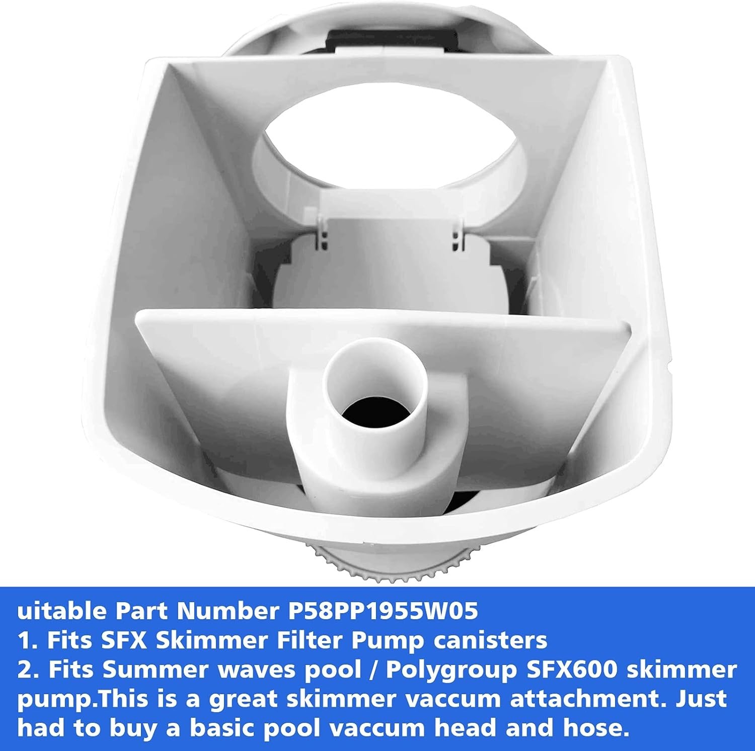 SFX Pool Vacuum Plate Adapter for Summer Waves P58PP1955W05 – Easy Install