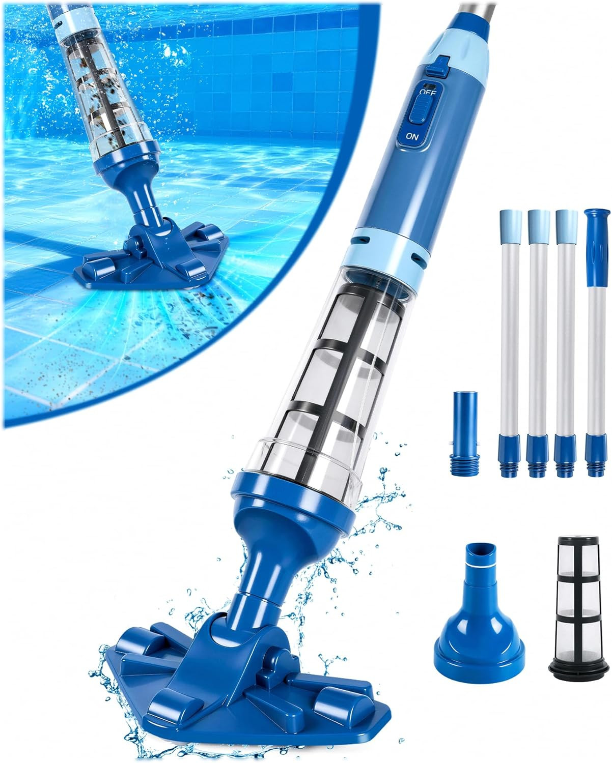 LanOcean 2026 Upgraded Powerful Hot Tub Vacuum Cordless, 15.8 Gals/Min Spa Vacuu