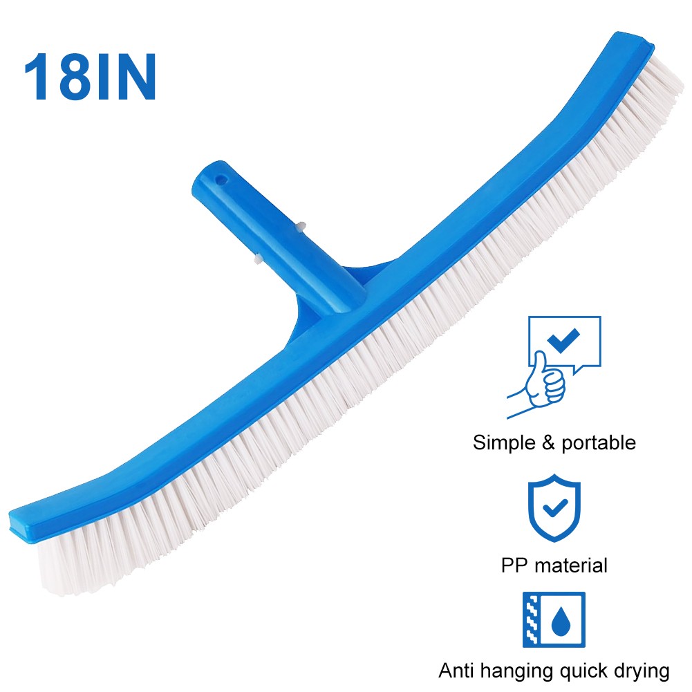 18Inch Swimming Pool Brush Handle Clean Brush Pool Wall Brush Cleaning Tools