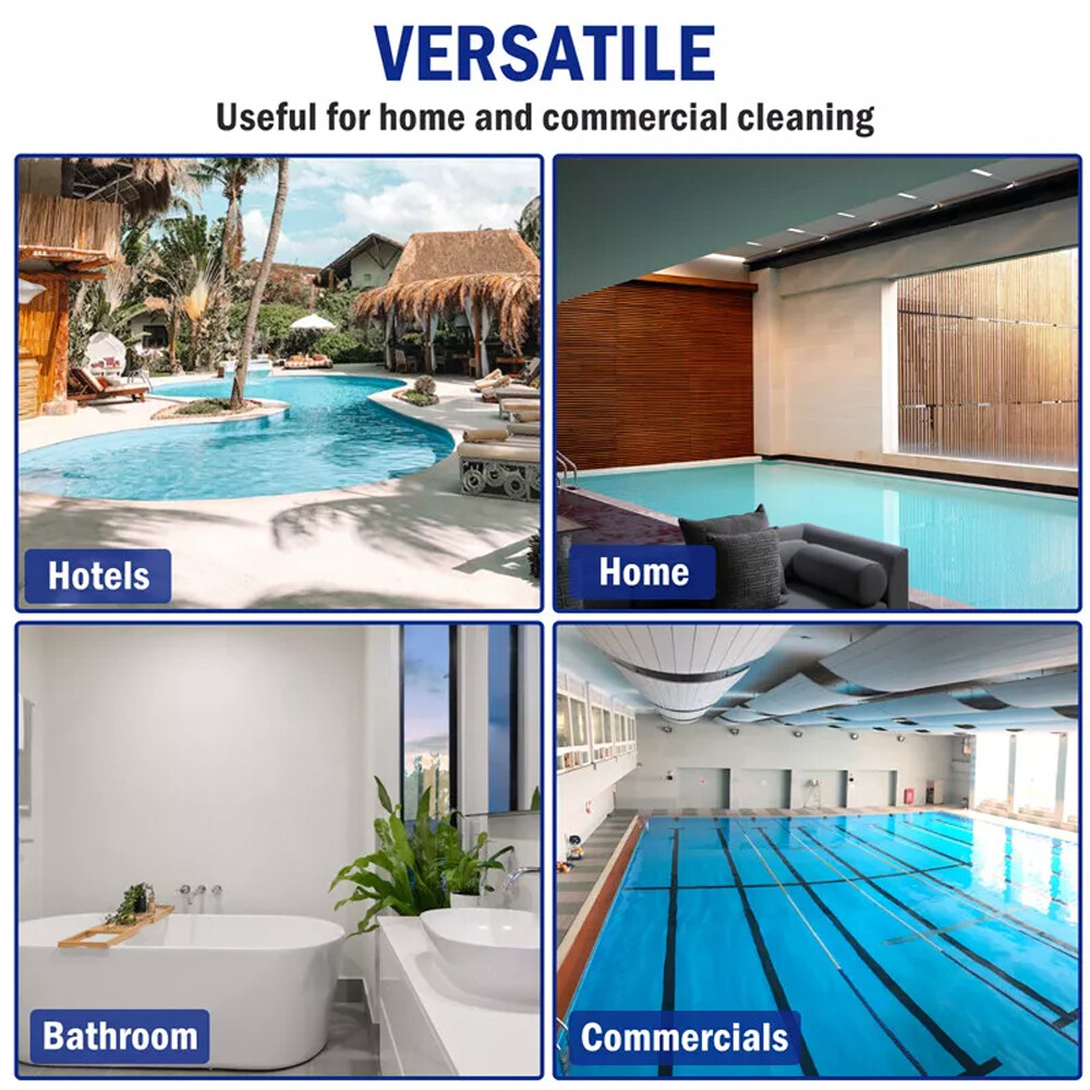 18&Prime; Swimming Pool Floor Wall Tile Cleaning Tool Broom Algae Remover Brush Head