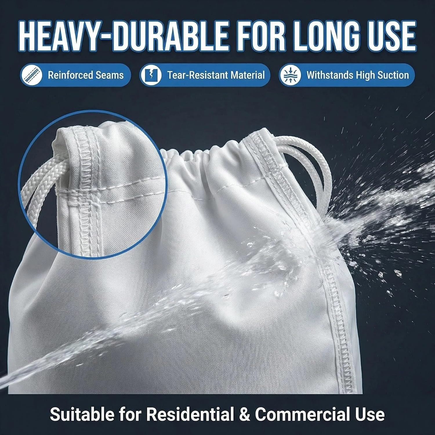 28823 Fine-Mesh All Purpose Swimming Pool Vacuum Replacement Bag, 1 Pack |
