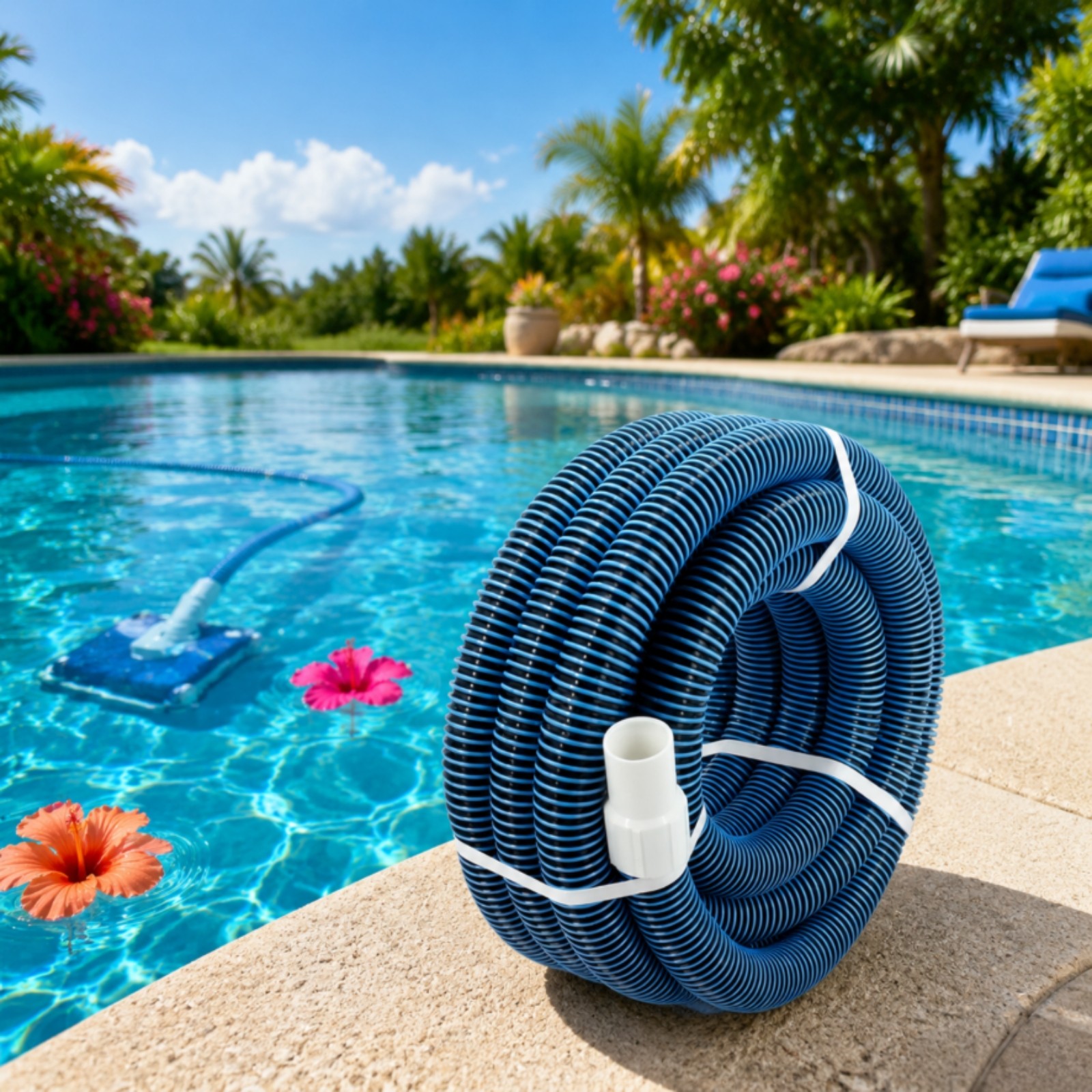 Pool Vacuum Hose Easy to Install Vacuum Hose with Fittings