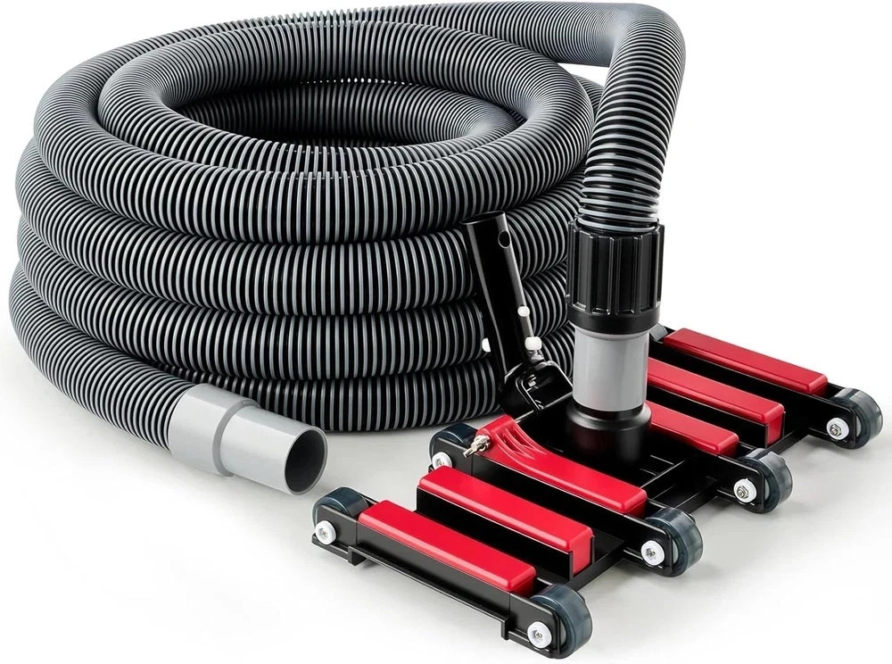 Professional Pool Vacuum Hose and Head – Heavy Duty Hoses with Swivel Cuff and W