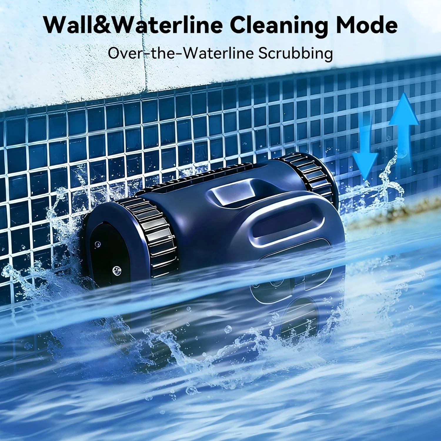 2026 Upgrade SAT30 Cordless Robotic Pool Cleaner Floor, Wall &Waterline Cleaning