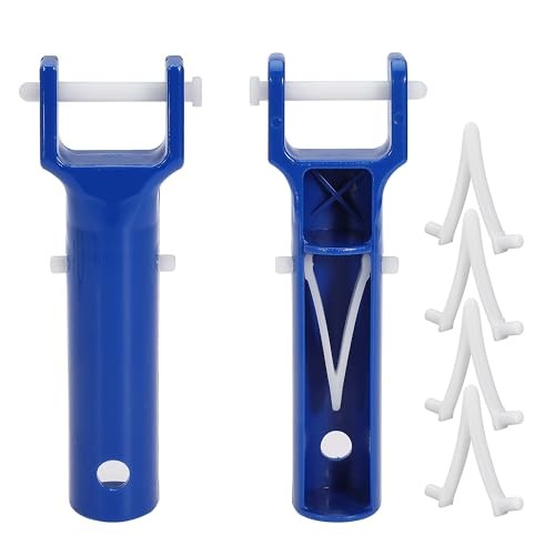 2 Pcs Pool Vacuum Head Handle with 4 Pcs Butterfly V-Clips and Pins fits for