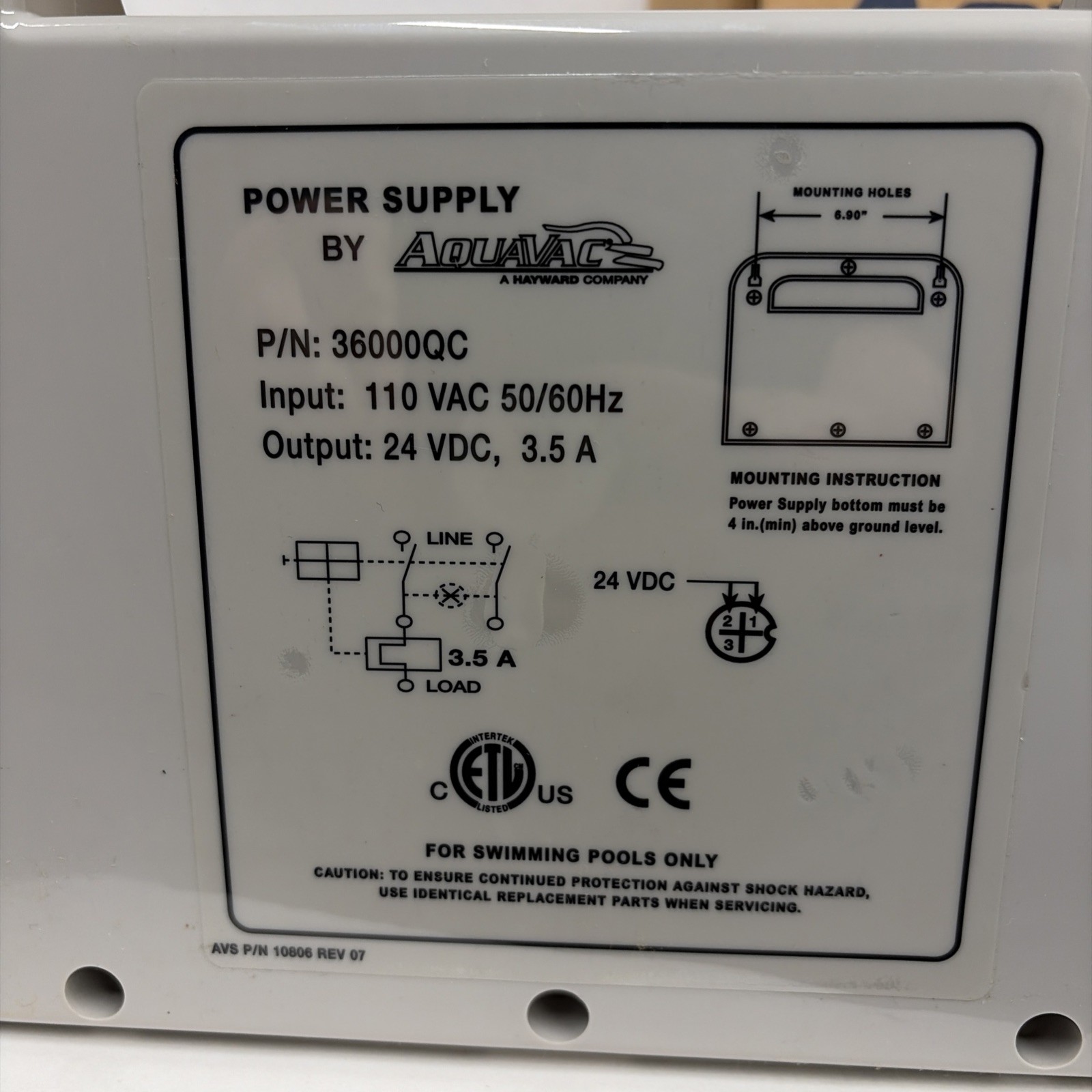 Tiger Shark By Aquavac Power Supply36000QC