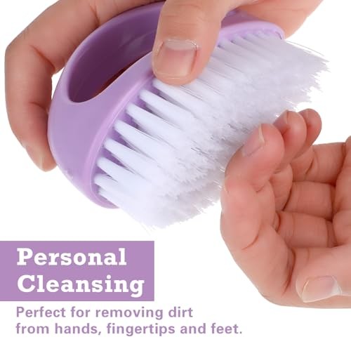 2 Pcs Hand & Nail Brushes – Heavy Duty Scrub Clean Brushes – Green, Purple