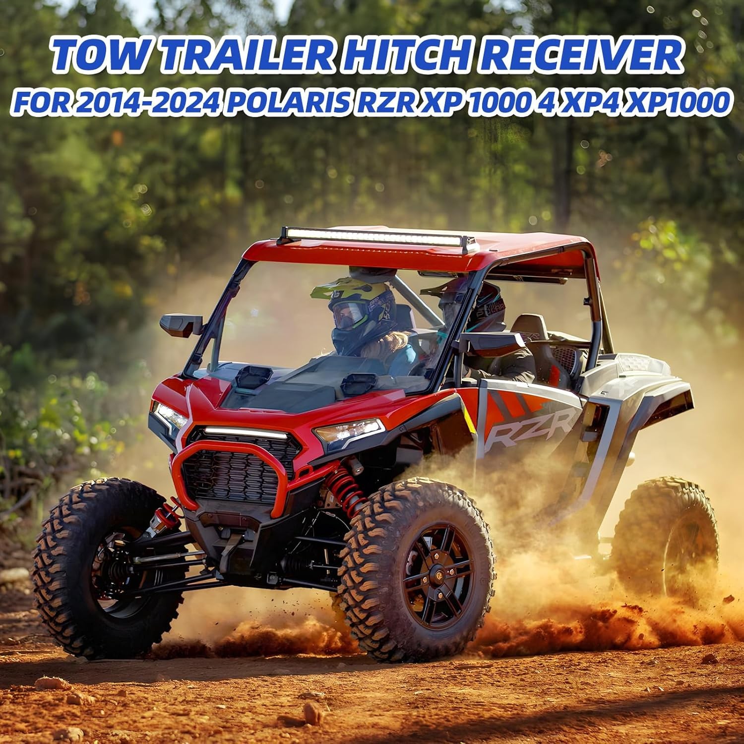 W&JWN 2&Prime; UTV Rear Receiver Hitch Compatible with Polaris RZR XP 1000/XP 4 1000 2