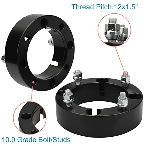 4x156mm ATV Wheel Spacers 2&Prime; (50mm) Thickness with 12×1.5 Studs 2&Prime;/2PCS