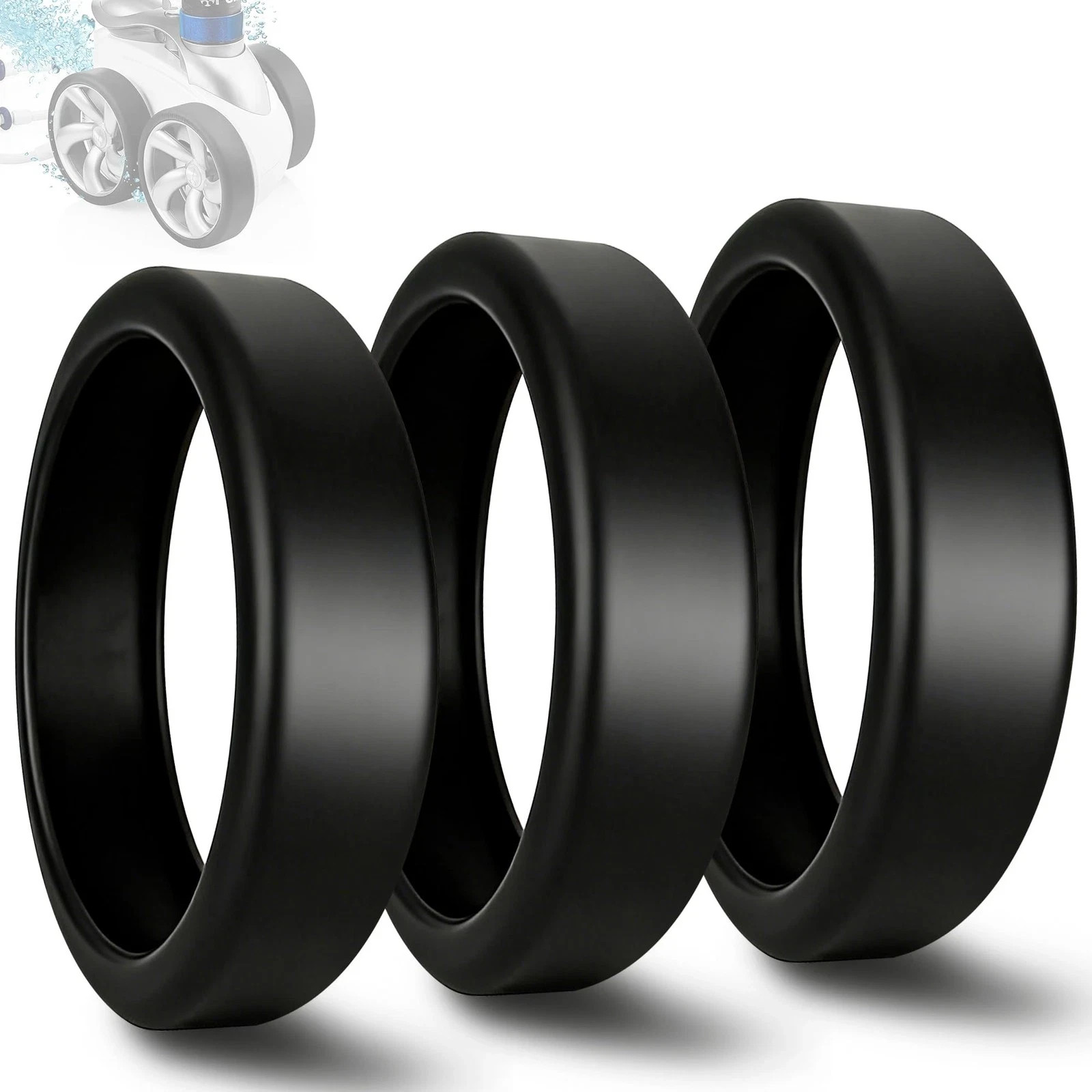 Pool Cleaner Tires 48-232 WideTrax Tire Compatible with Zodiac Polaris Black …