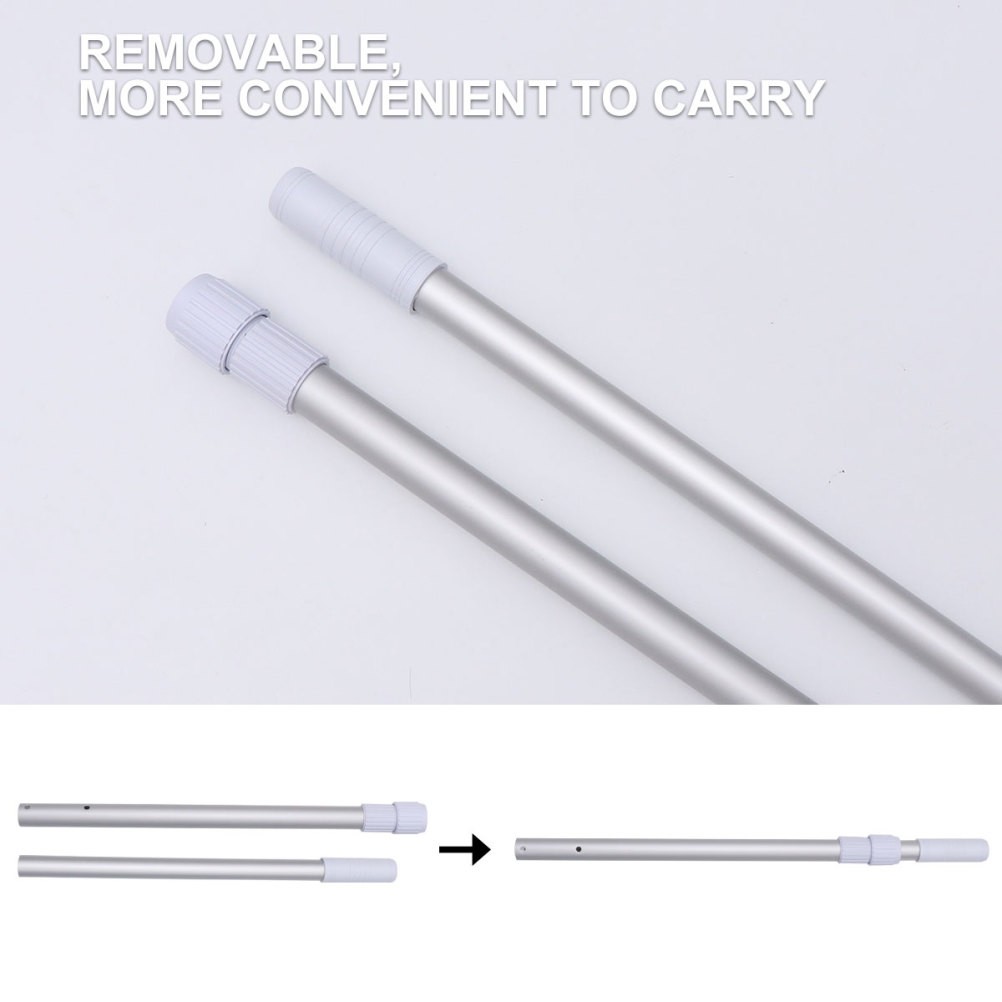 3 Set of Aluminum Cleaning Poles for Pool Lifesaving Equipment Silver