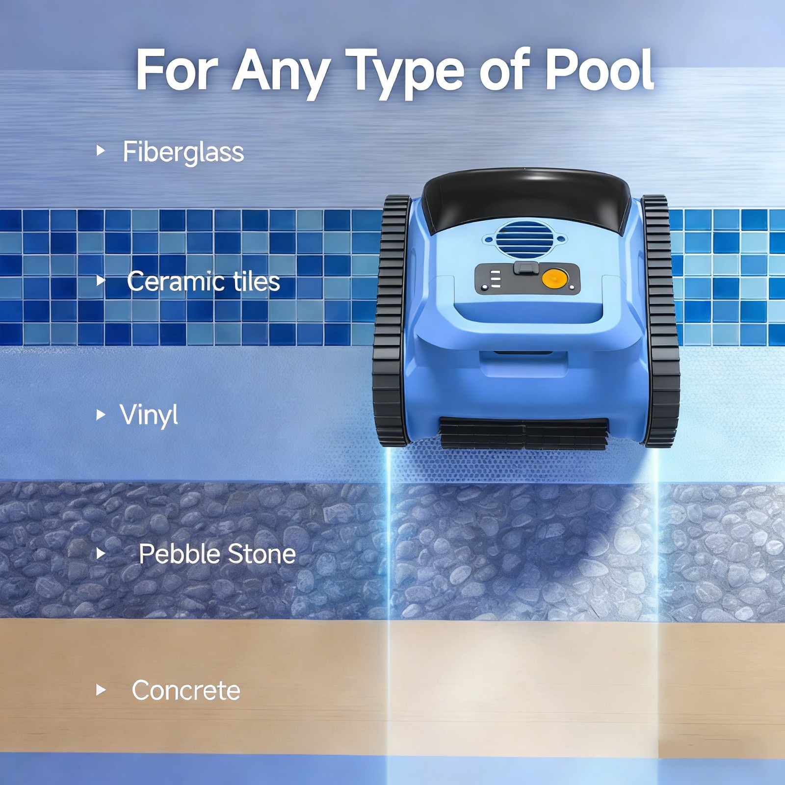 2026 New Cordless Robotic Pool Cleaner | 120W Brushless Motor Pool Vacuum