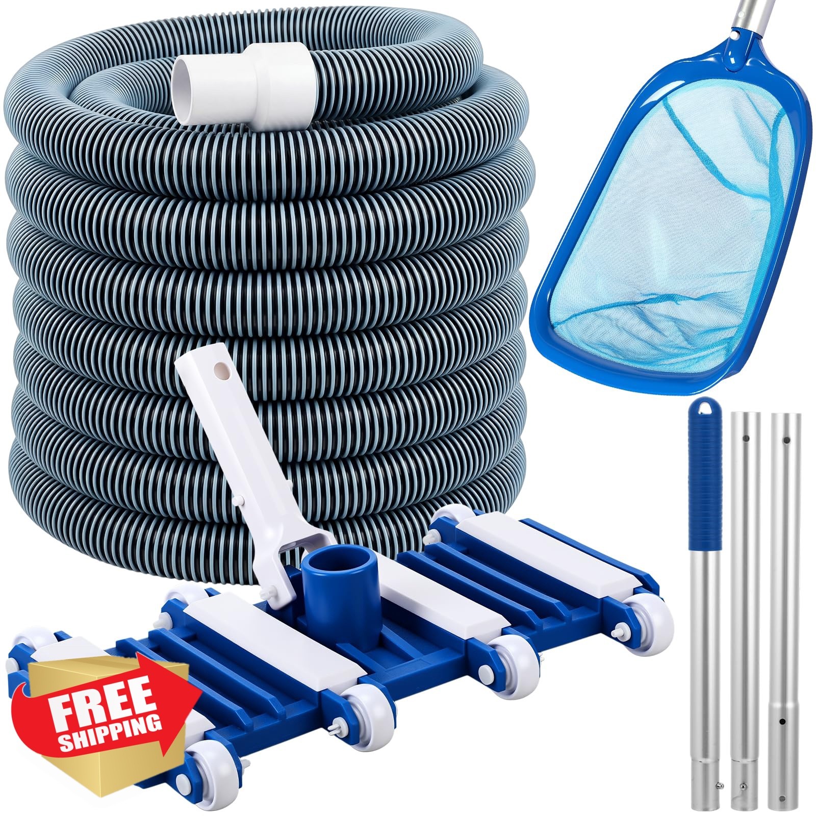 Innconee 4 Pcs Pool Vacuum Kit 13&Prime; Vacuum Head