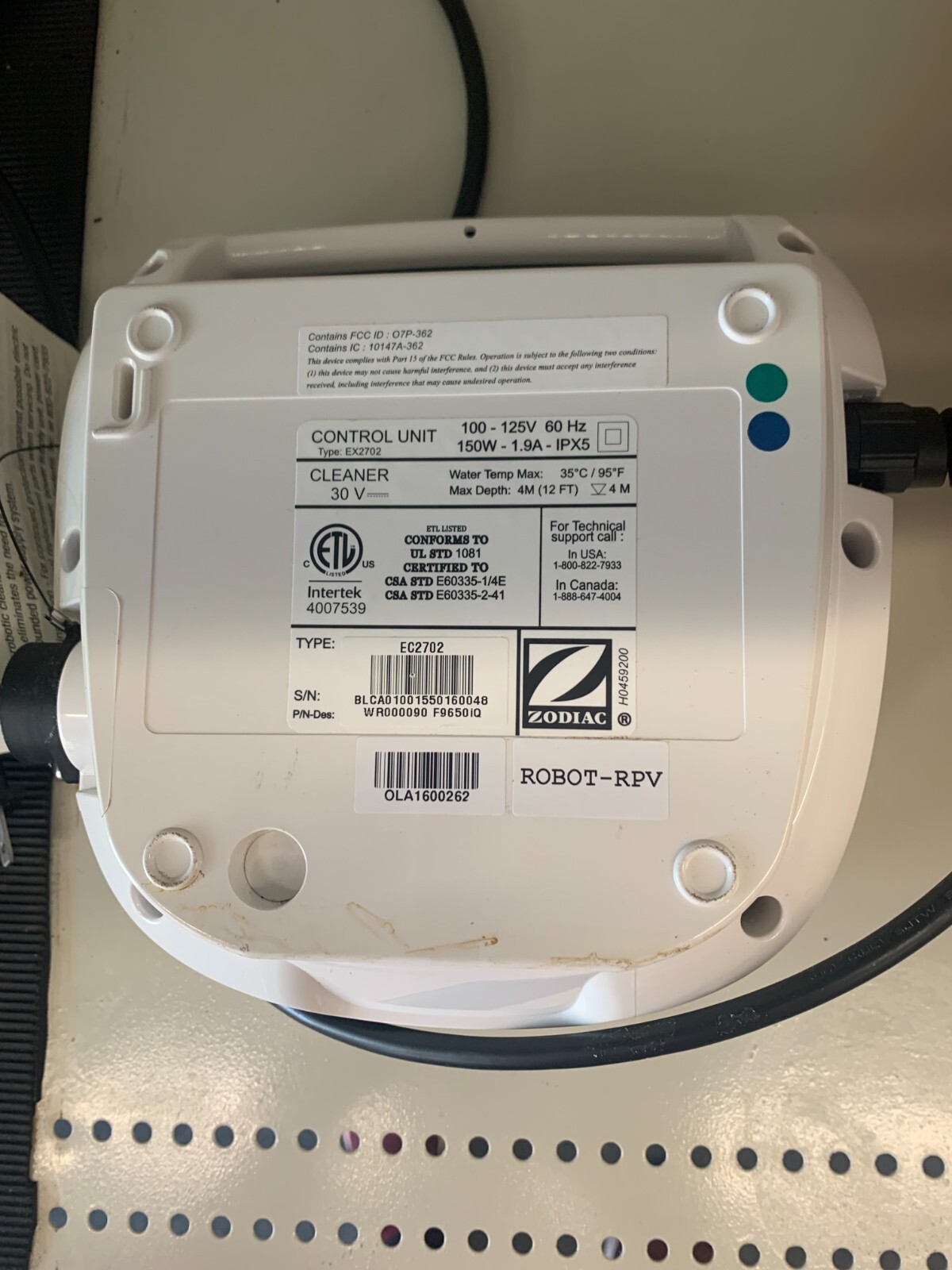 Polaris R0761800 Control Box For Polaris 965iQ, WiFi, Type 1, Aqualink ( USED )