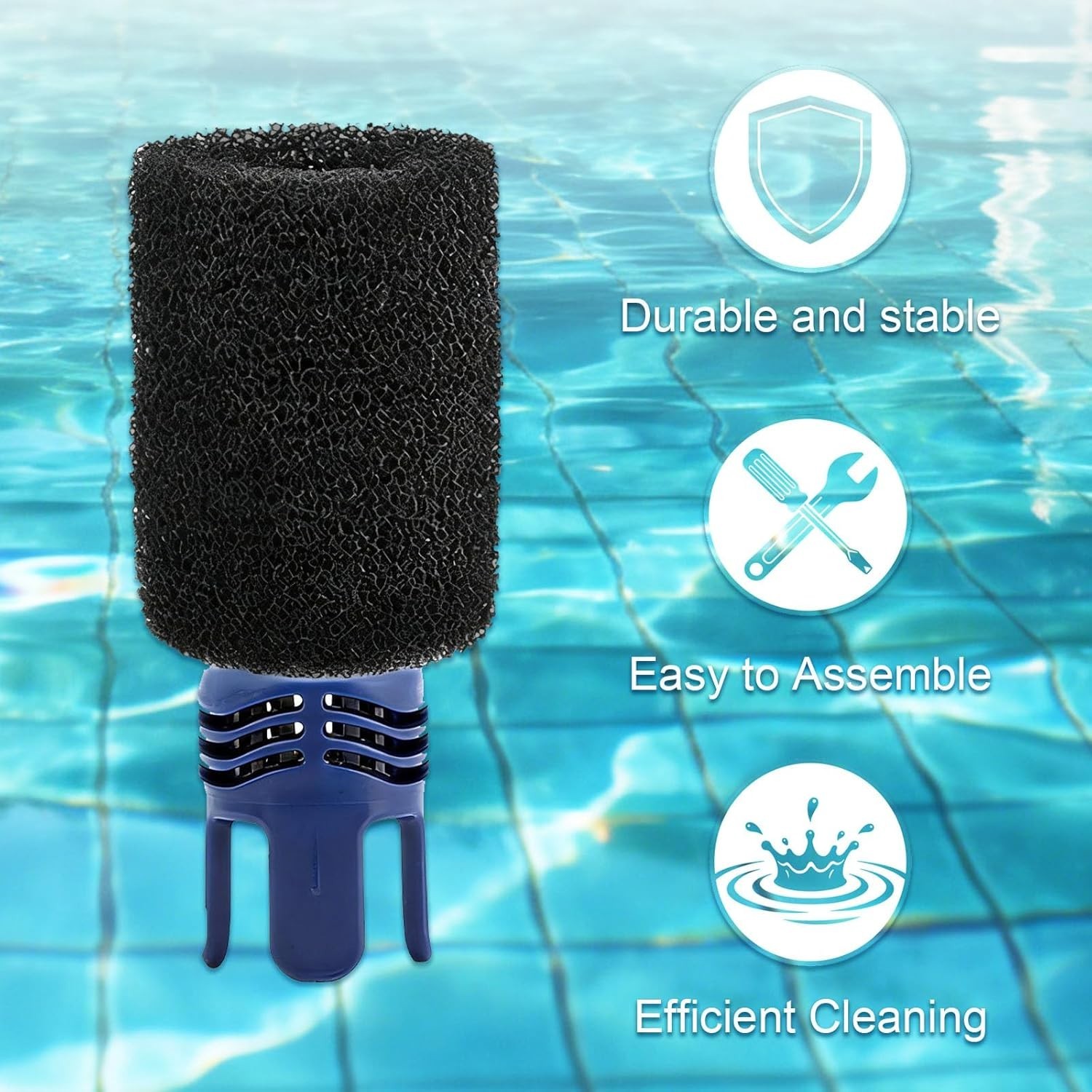 Quick Install Tail Sweep Pro & 10 Foam Scrubber Set for Polaris 180/280/380/360