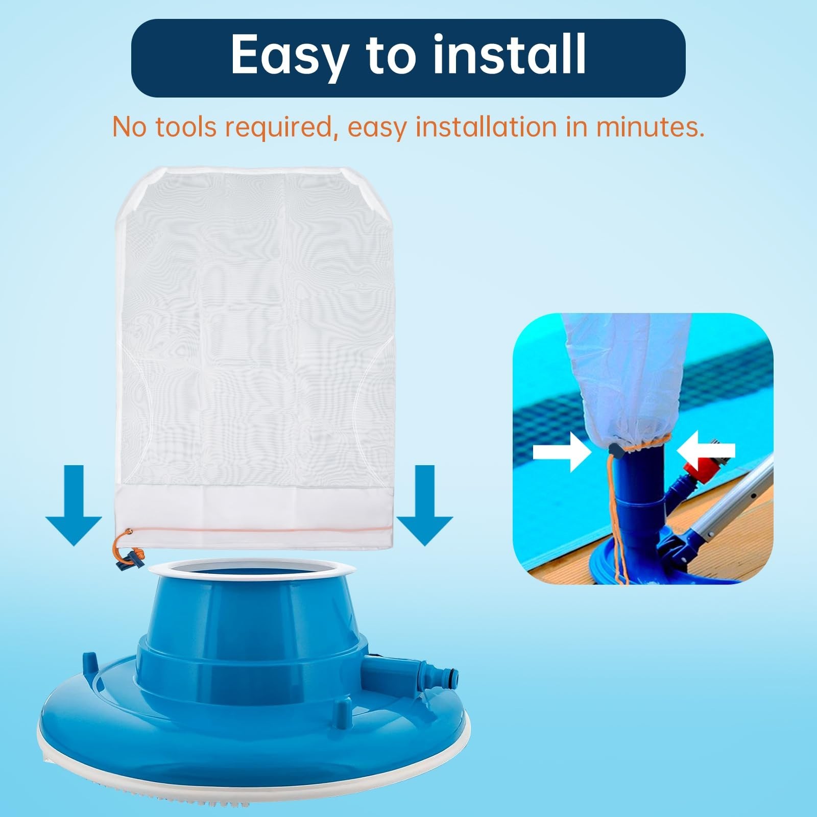 Pool Vacuum Bag Replacement – Ultra Fine 150 Micron Mesh for Swimming Pool Clean