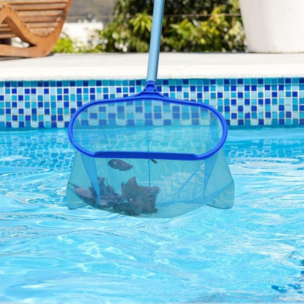 Pool Leaf Skimmer Surface Net Plastic Handle Swimming Pool Spa Hot Tub w/ Magnet