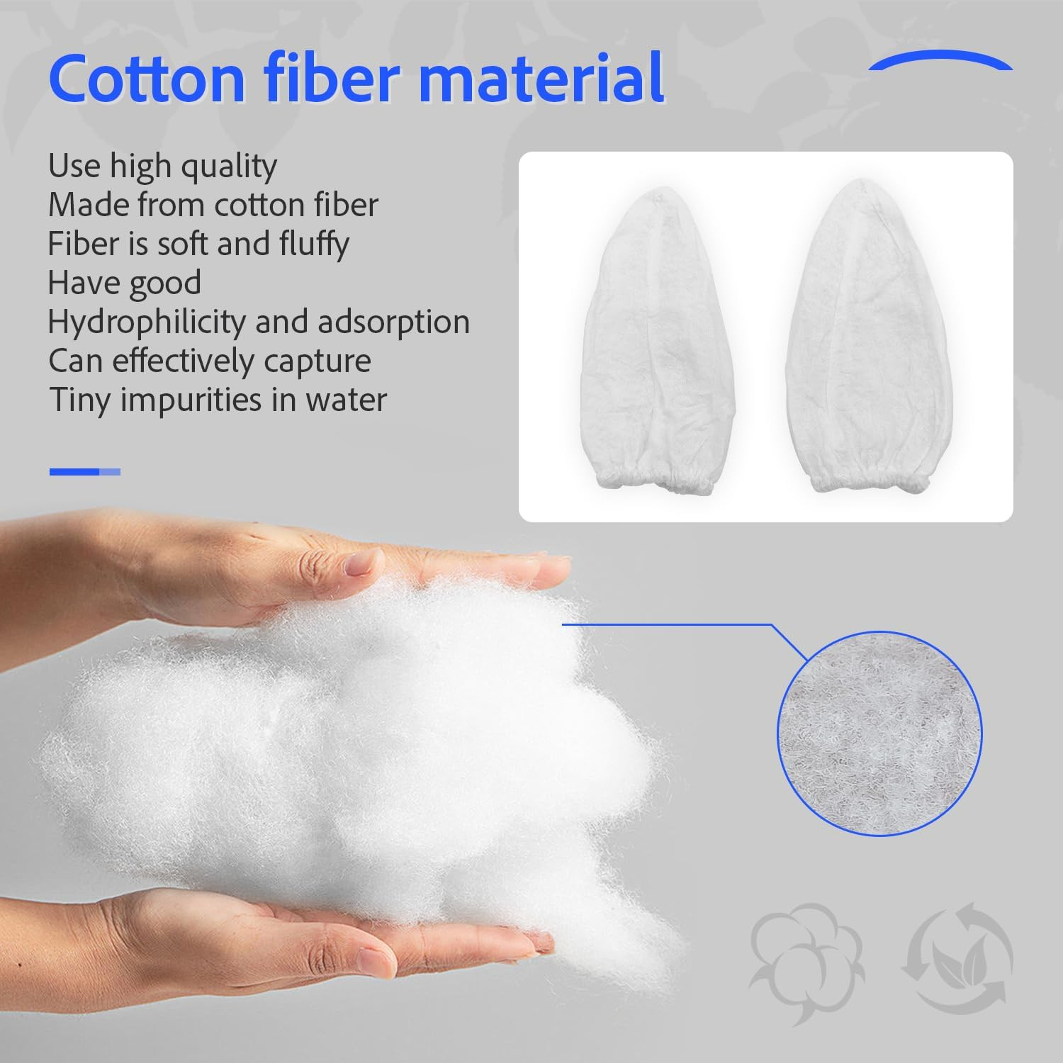 Replacement Vacuum Filter Cotton for Pool Blaster (6 Pack)