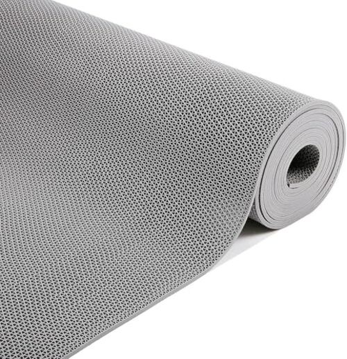 Thick PVC Drainage Floor Mat Non Slip Flooring Mats Swimming Pool 3x10FT Grey