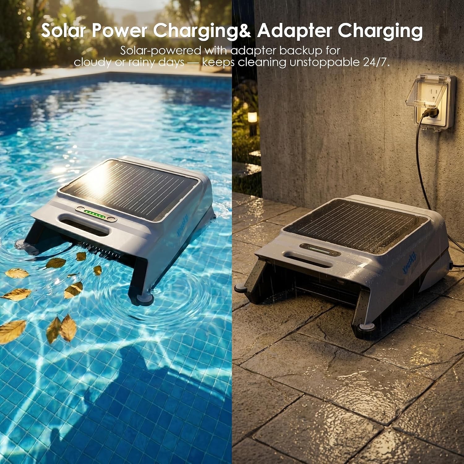 Pura V12 Solar Powered Automatic Pool Surface Robot Skimmer
