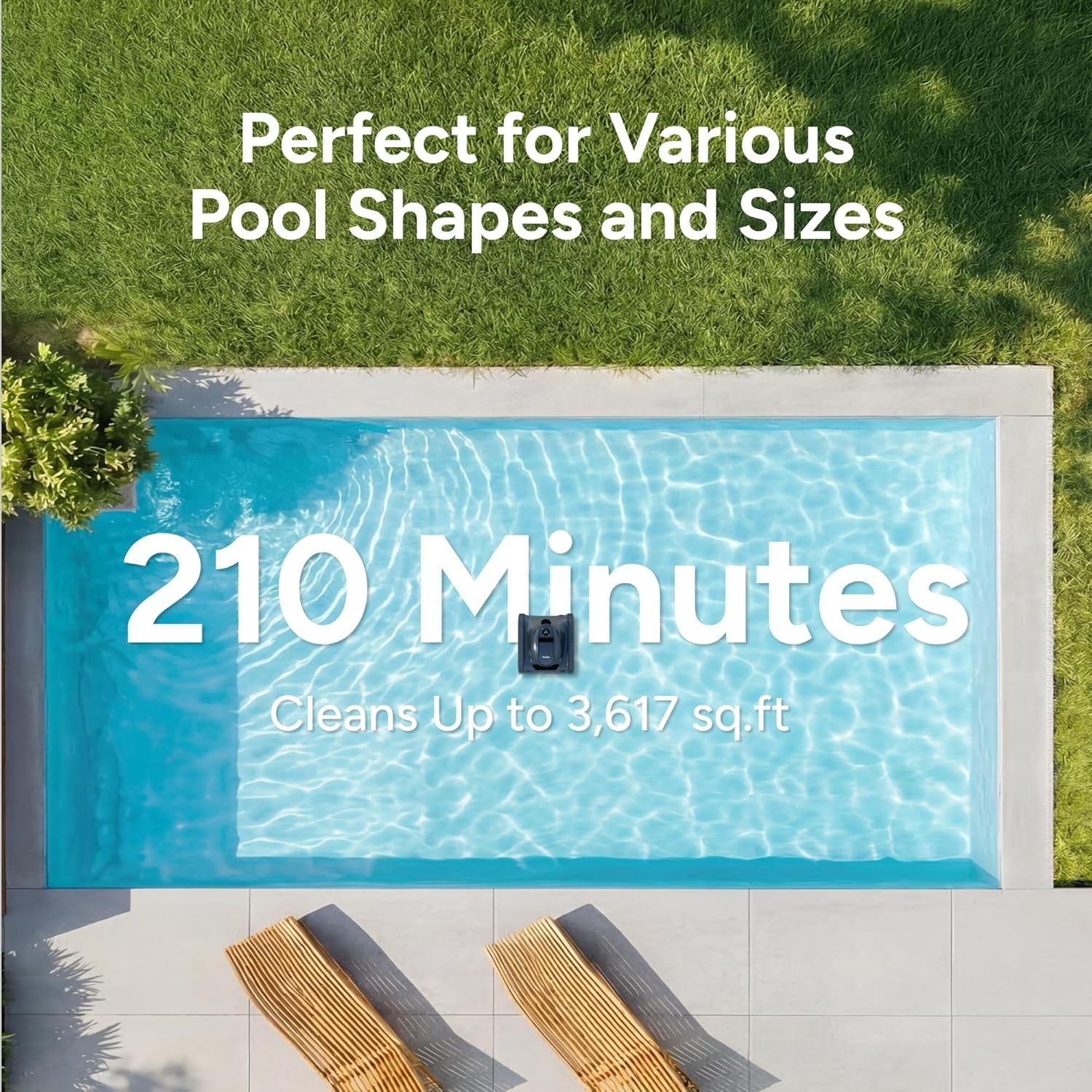 iGarden KN Series 3.5H Runtime Robotic Pool Vacuum Cleaner for In Ground Pool