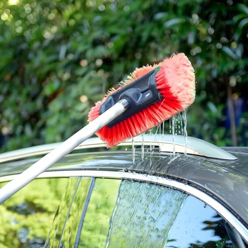 10-inch Soft Bristle Car Wash Brush Head – Auto, RV, Boat, Truck Exterior Red