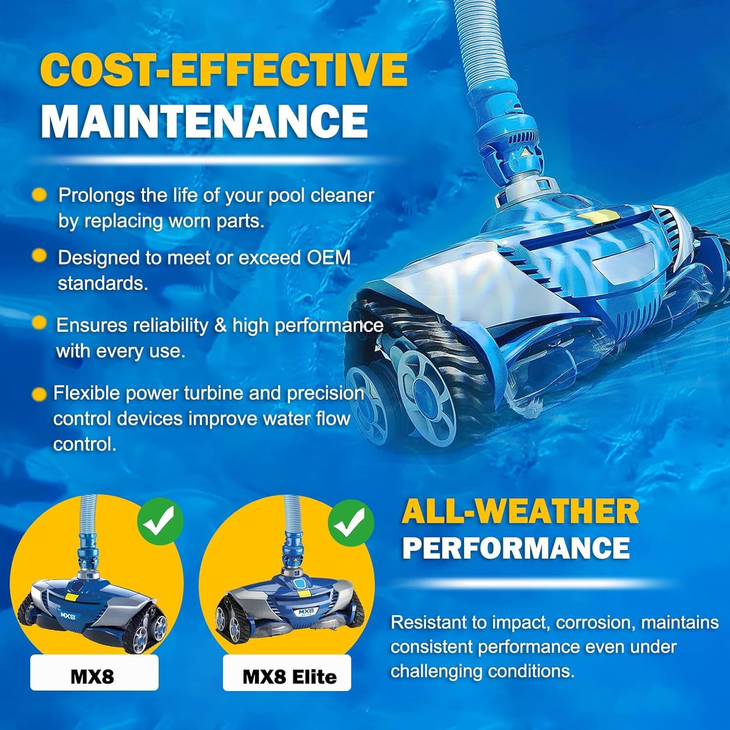 for Zodiac Baracuda MX8/MX8 Elite Pool Cleaners Tune Up Rebuild Kit R0796200