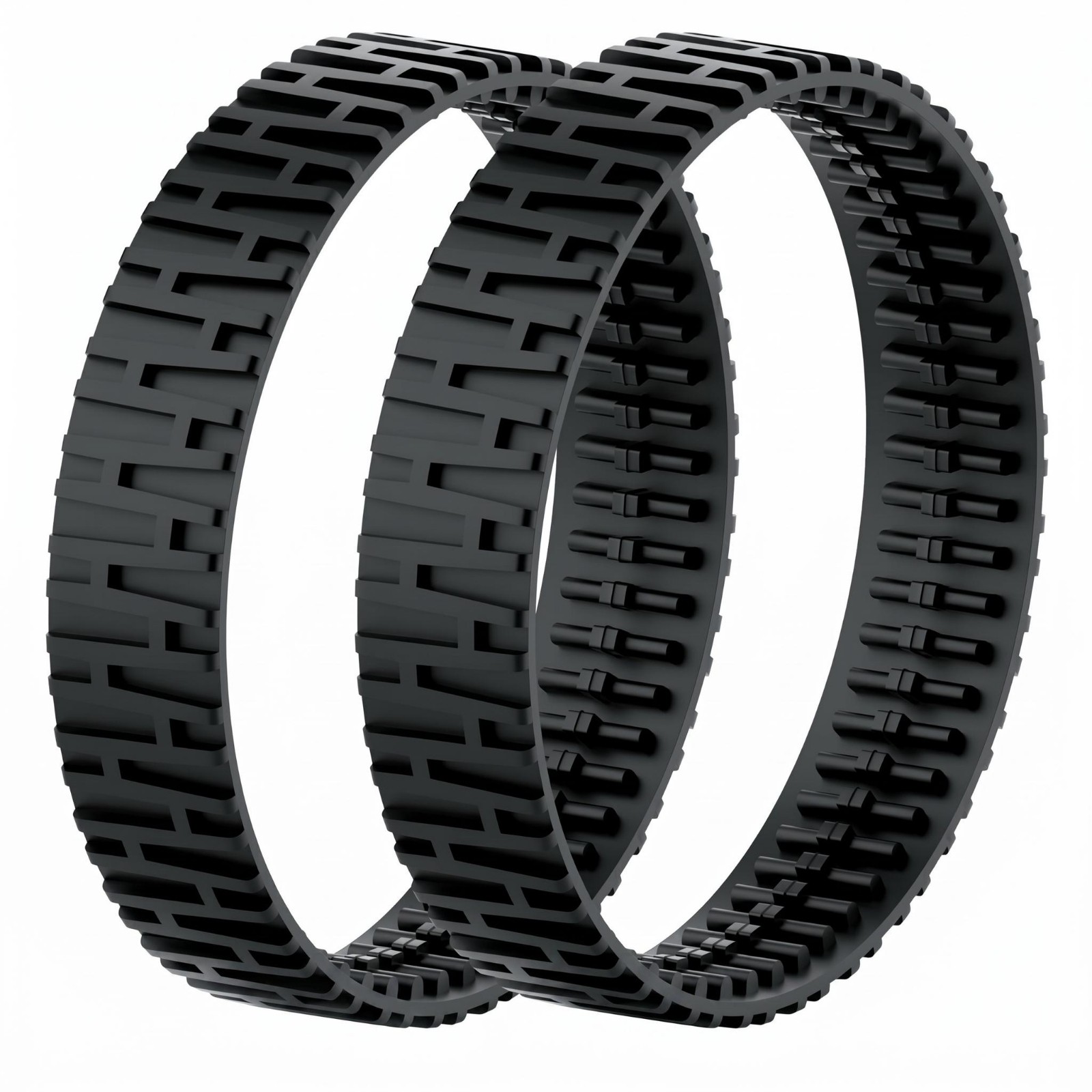 2 Pieces Black Replacement Tire Molded Vehicle Part Lightweight