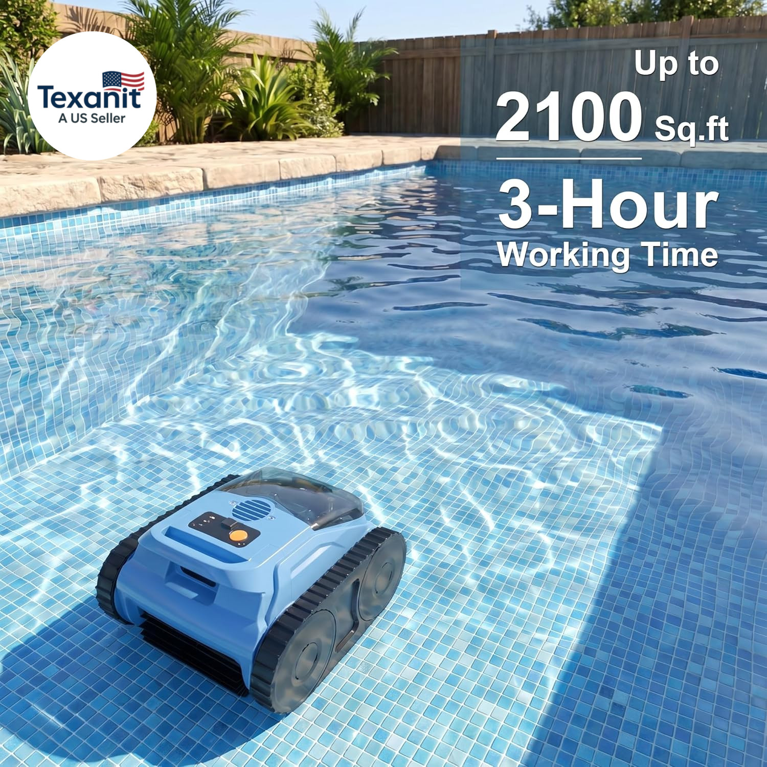 Cordless Robotic Pool Cleaner for Inground Pools, (2026 Upgrade) Automatic Pool